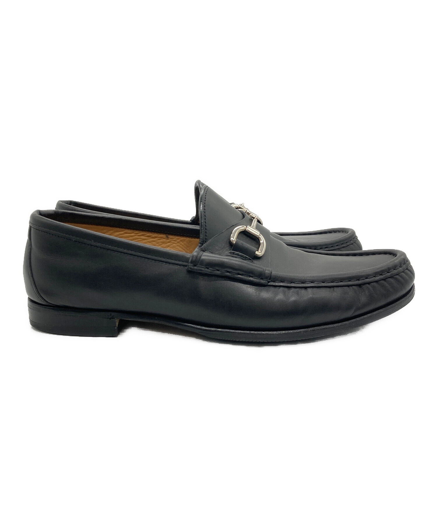 中古・古着通販】GUCCI (グッチ) ホースビットローファー ブラック