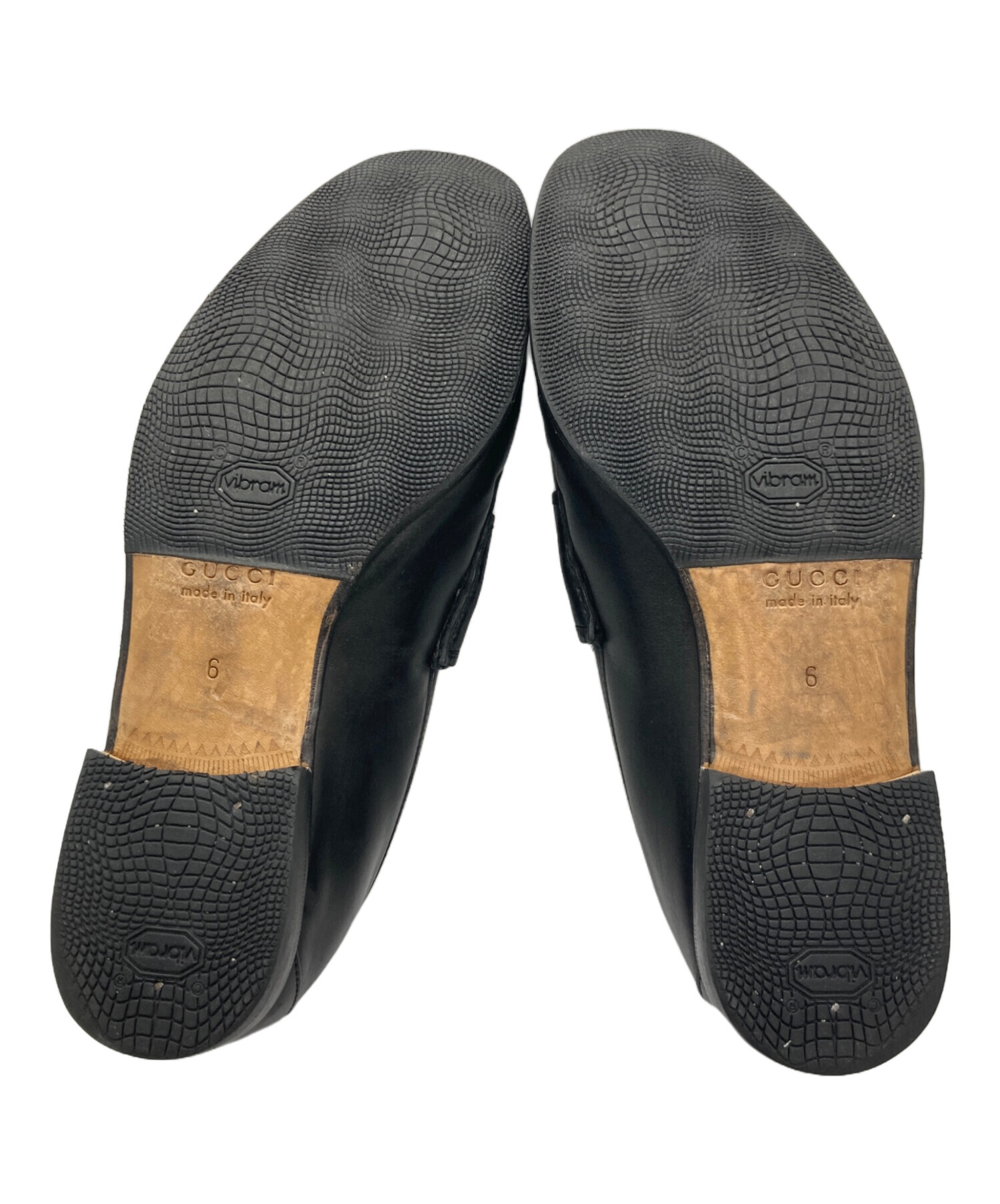 中古・古着通販】GUCCI (グッチ) ホースビットローファー ブラック