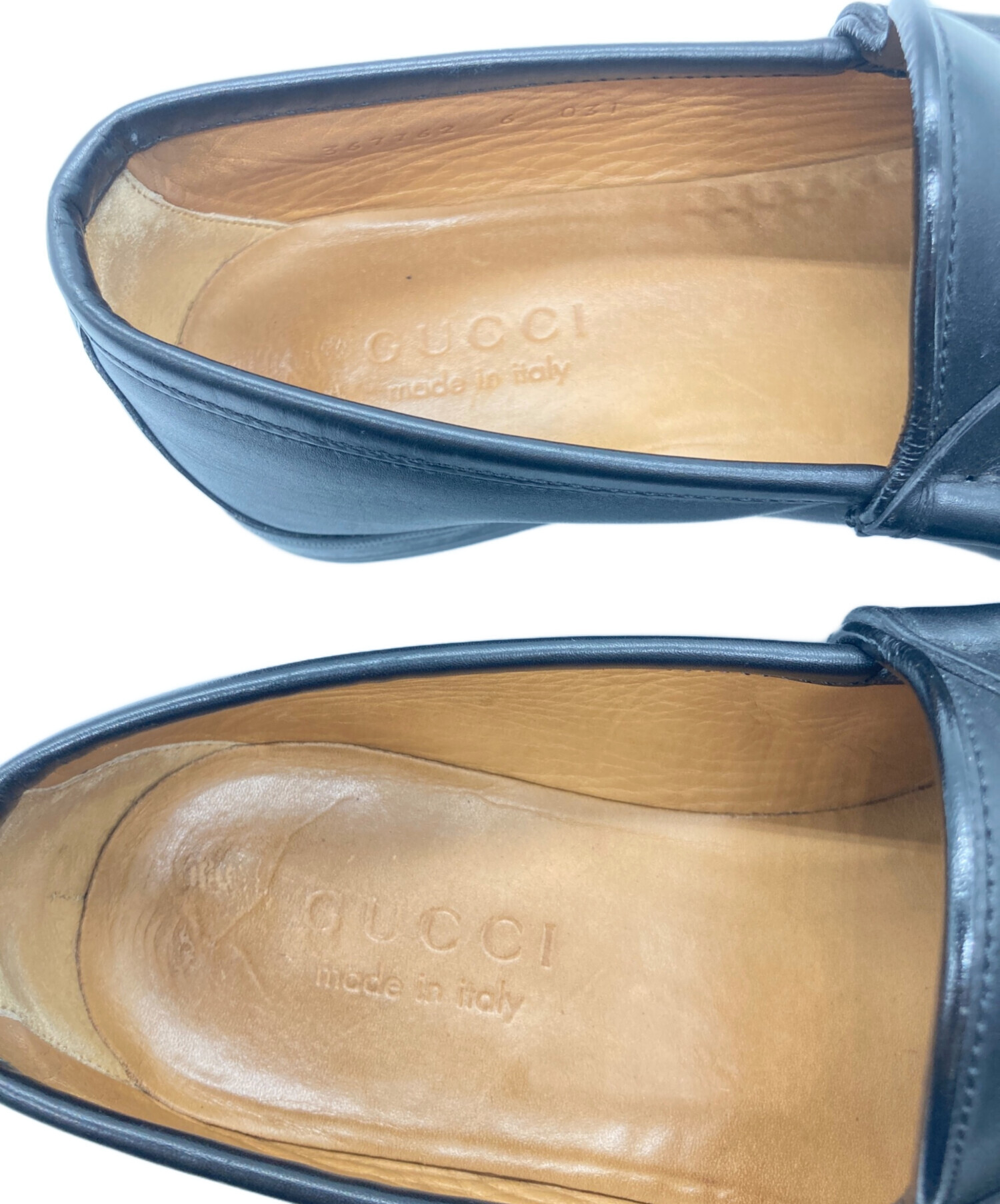 中古・古着通販】GUCCI (グッチ) ホースビットローファー ブラック