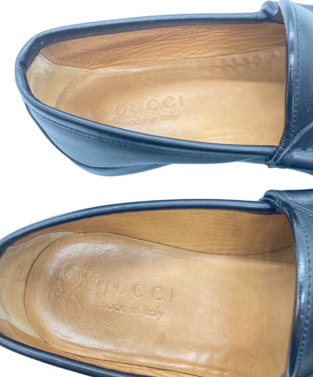 中古・古着通販】GUCCI (グッチ) ホースビットローファー ブラック