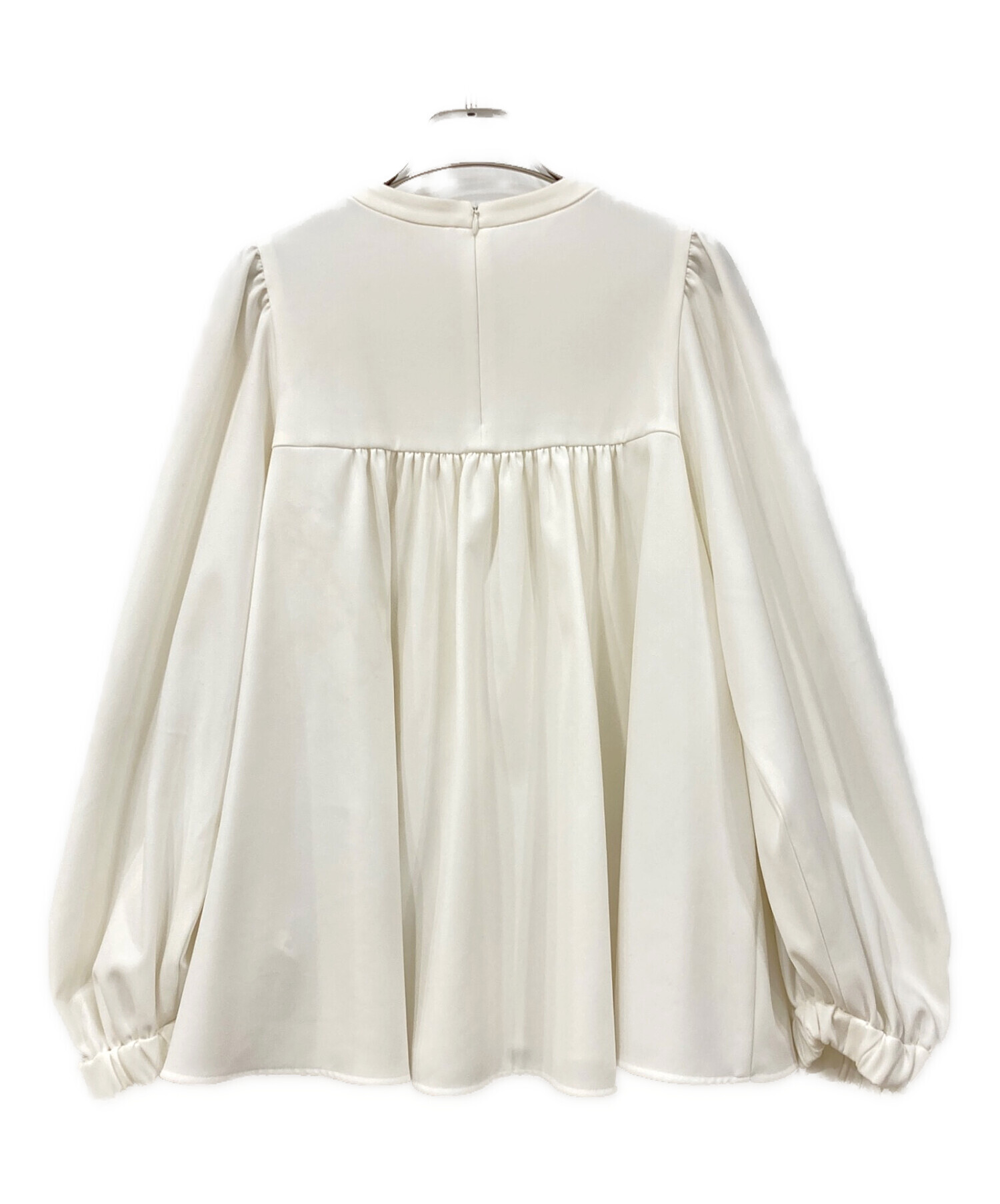 中古・古着通販】YORI (ヨリ) セレモニーリボンパフブラウス ホワイト