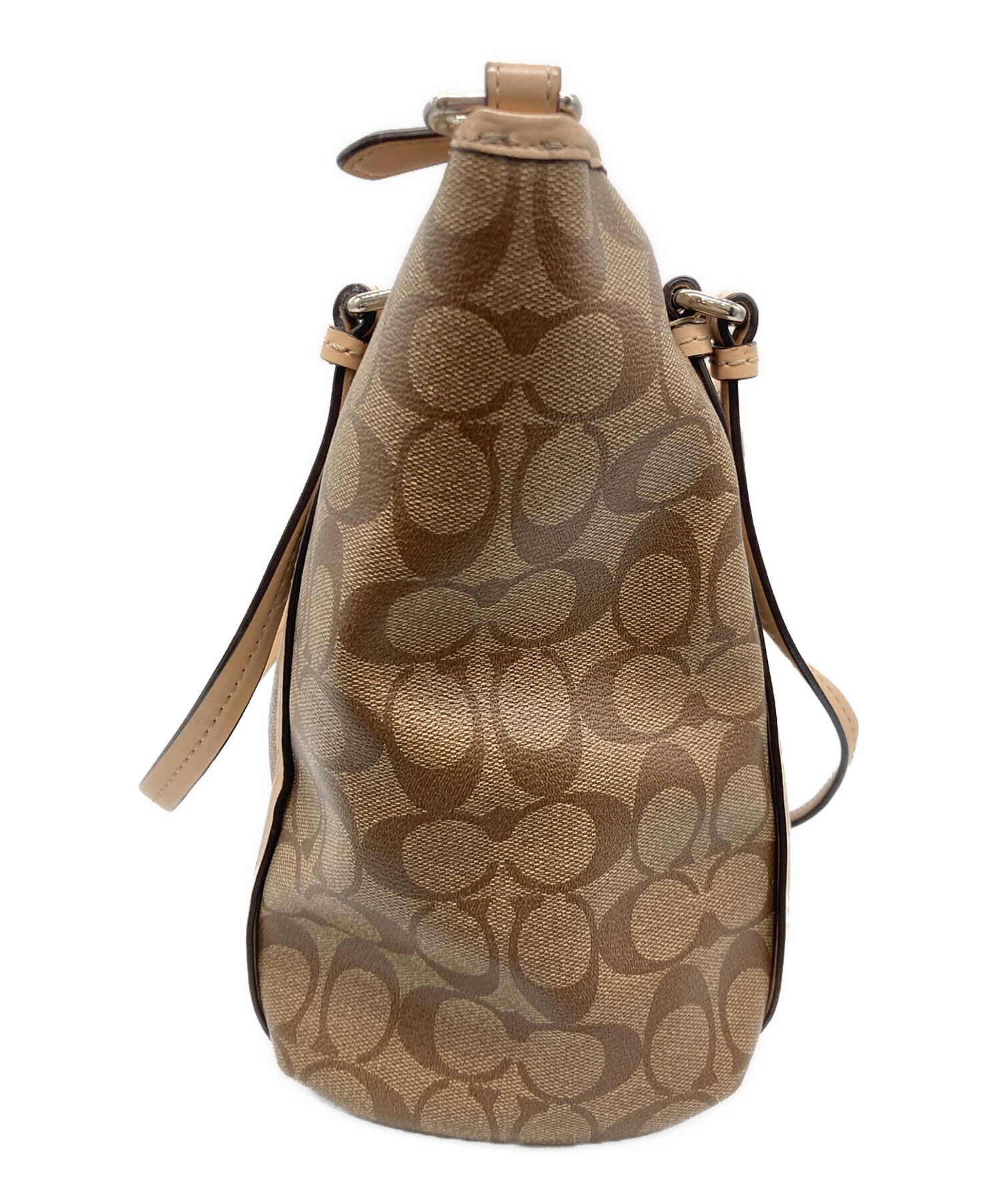 中古・古着通販】COACH (コーチ) ハンドバッグ ベージュ｜ブランド