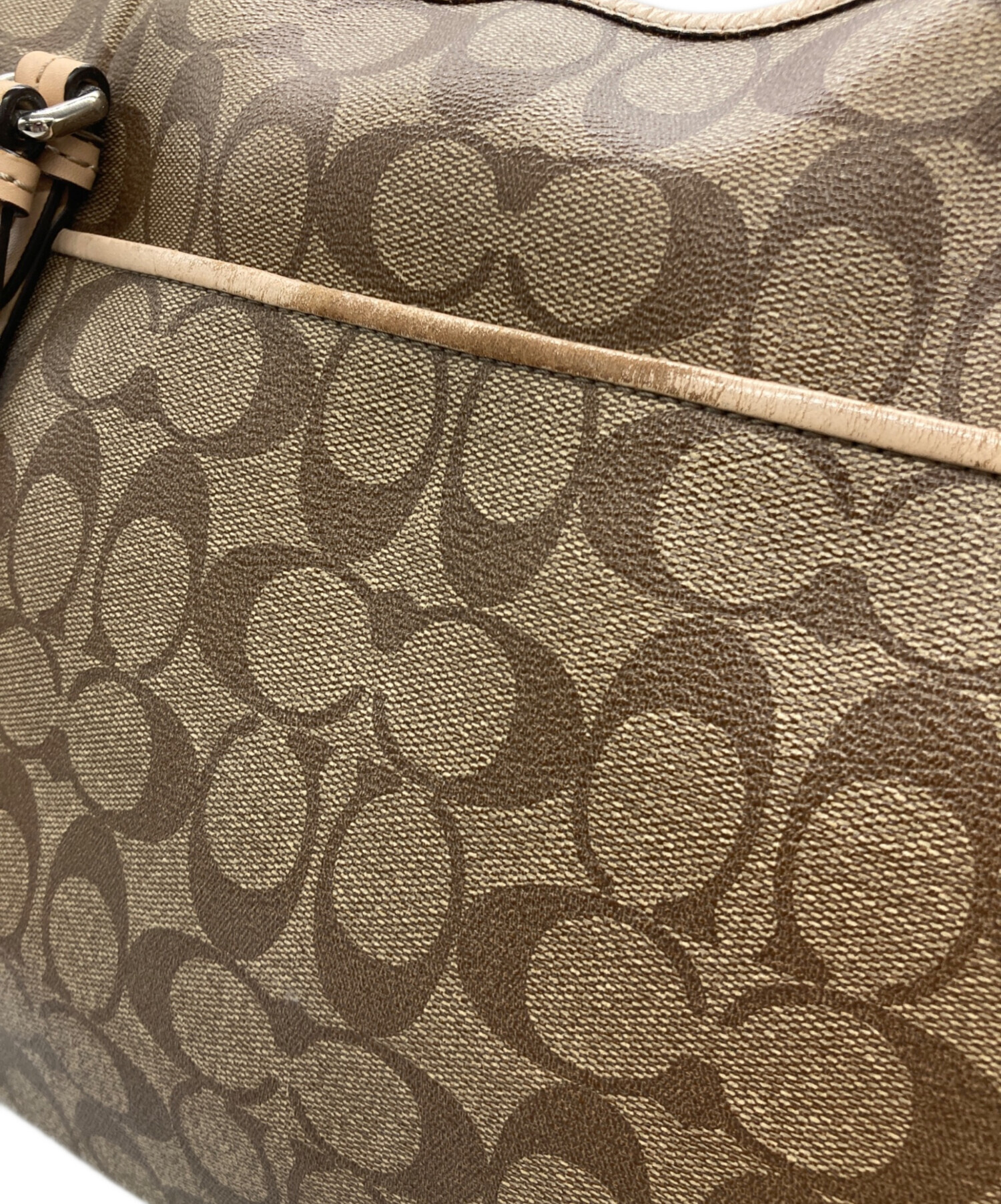 中古・古着通販】COACH (コーチ) ハンドバッグ ベージュ｜ブランド