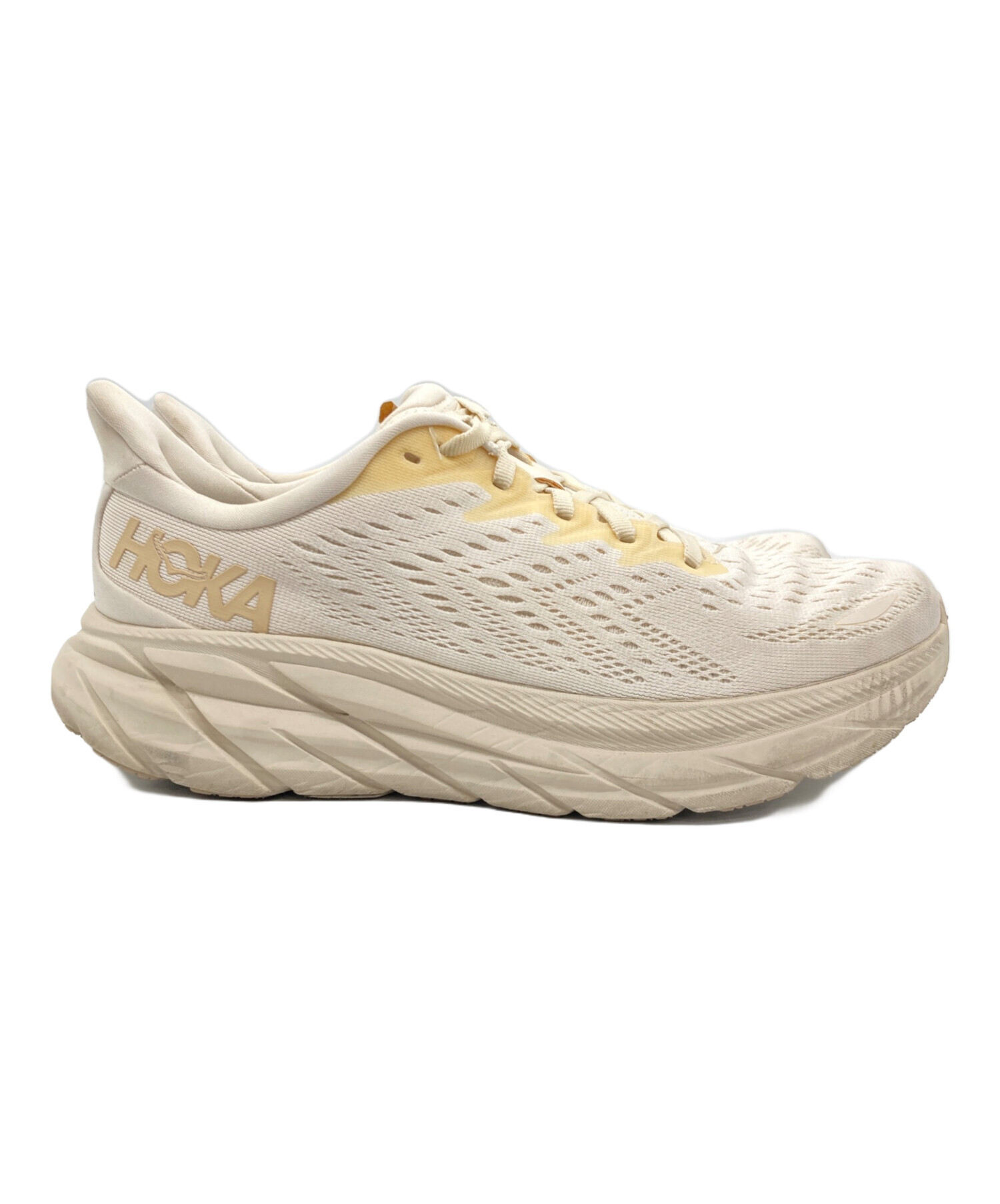 HOKA ONE ONE ホカオネオネ スニーカー 30cm ベージュ 【古着】【中古】【送料無料】 中古・古着通販】HOKA (ホカ) スニーカー ベージュ サイズ:25cm