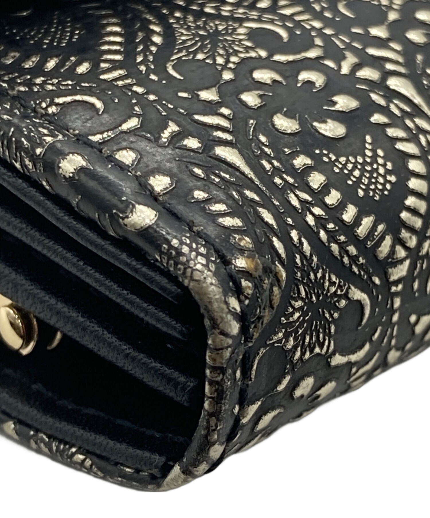 中古・古着通販】ANNA SUI (アナスイ) 長財布 ブラック×ゴールド