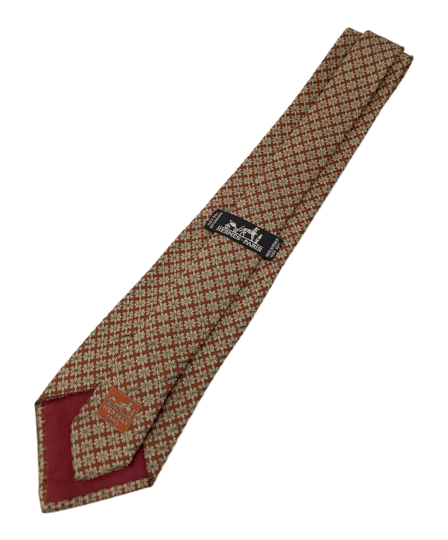 HERMES ブラウン 幾何学模様 ネクタイ 中古・古着通販】HERMES (エルメス) ネクタイ ブラウン サイズ