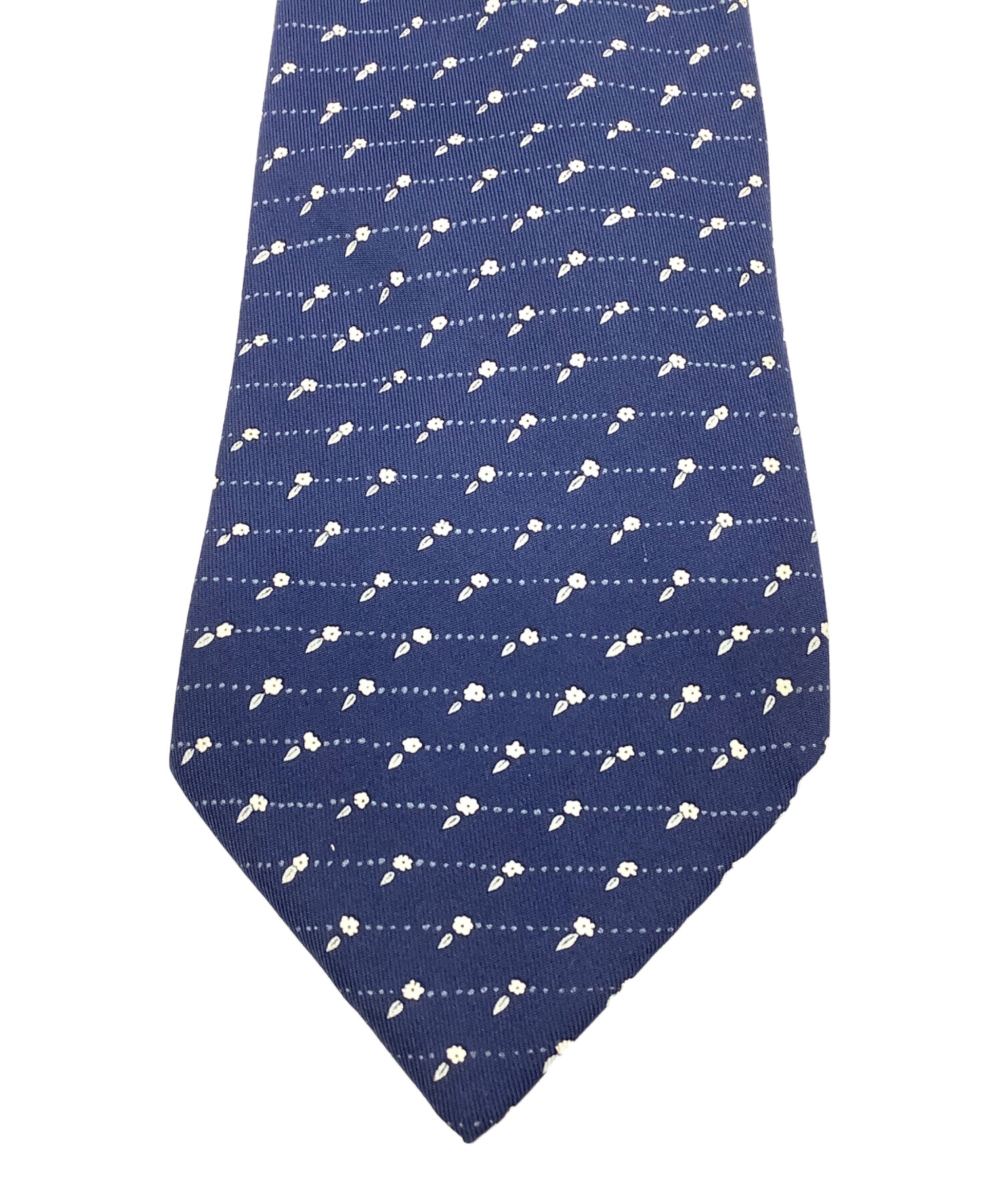 【中古】HERMES　ネクタイ　ブルー　※箱付き　エルメス[17][240017701062] 中古・古着通販】HERMES (エルメス) ネクタイ ブルー サイズ