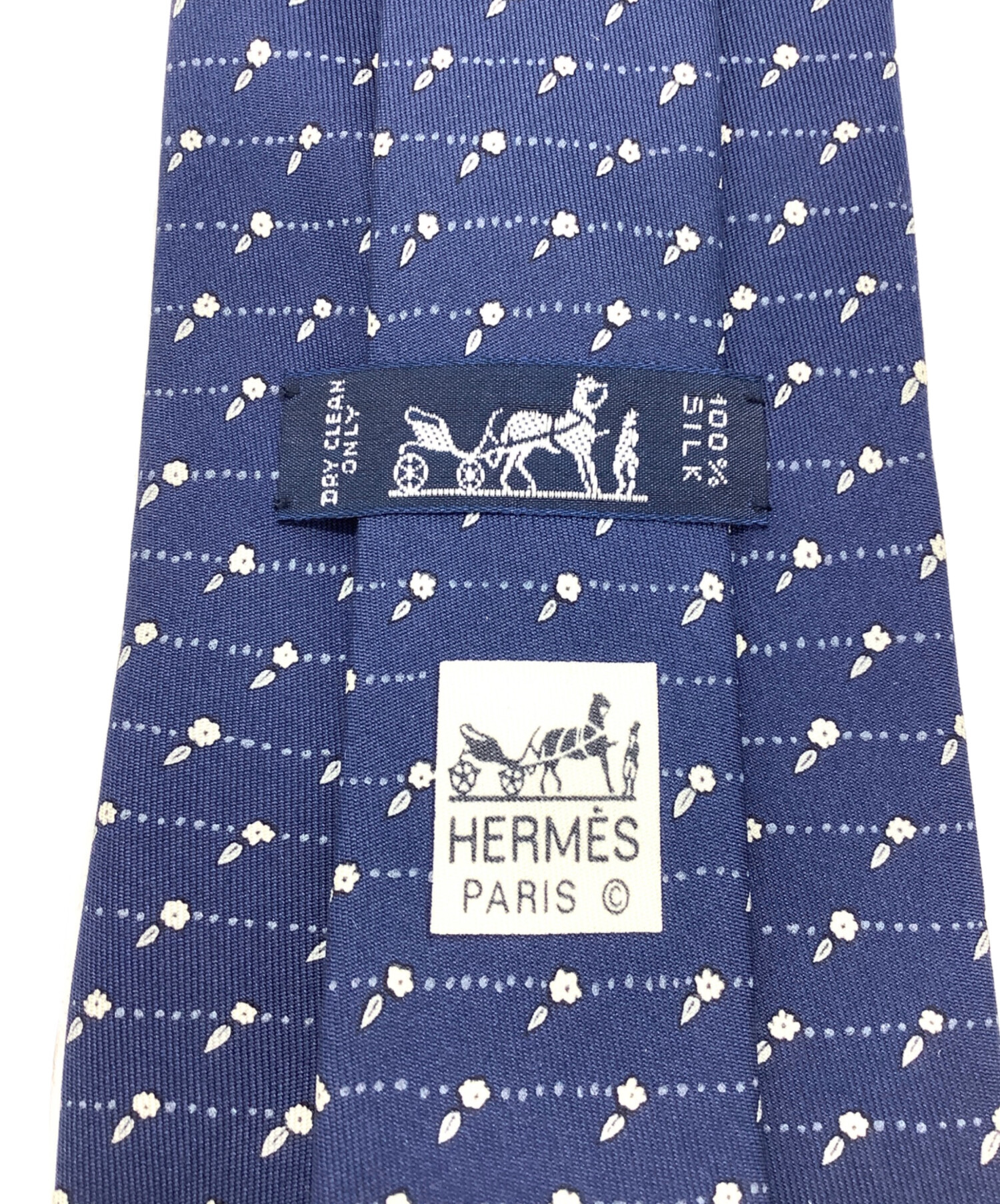 中古・古着通販】HERMES (エルメス) ネクタイ ブルー サイズ