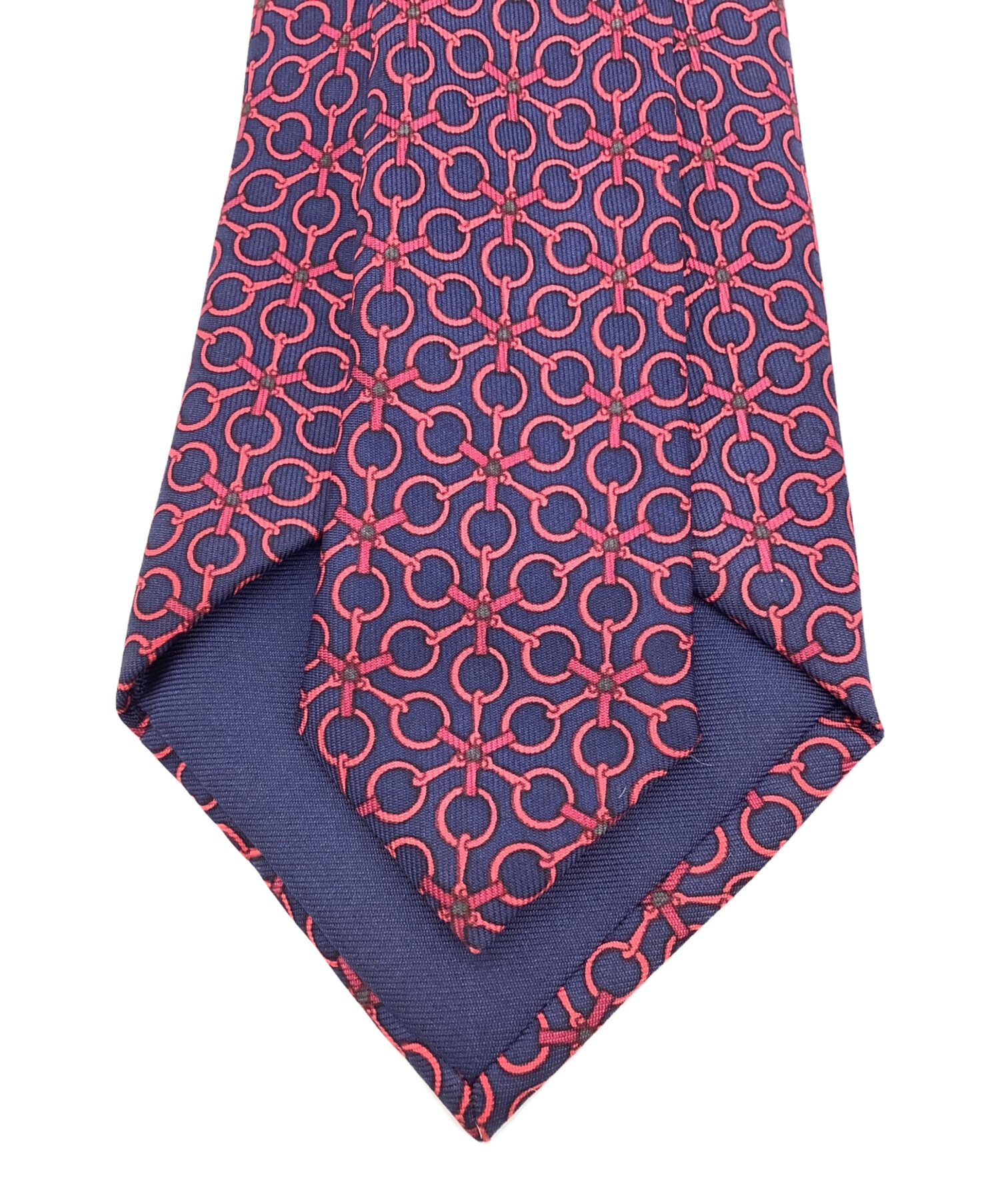 中古・古着通販】HERMES (エルメス) ネクタイ ネイビー×レッド サイズ