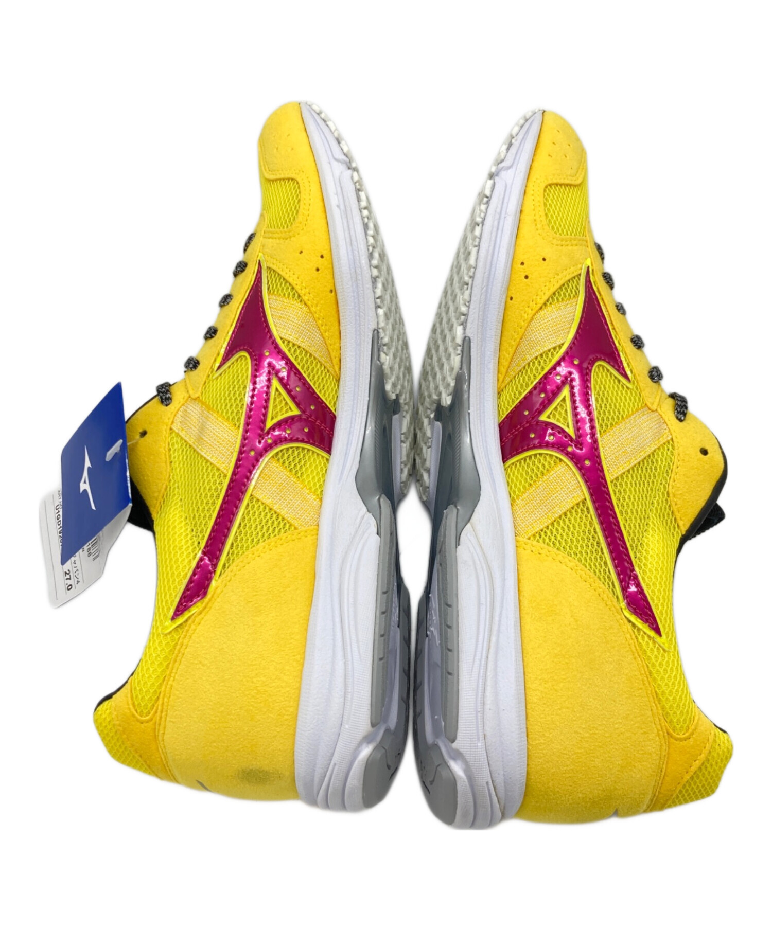 中古・古着通販】MIZUNO (ミズノ) ランニングシューズ イエロー サイズ