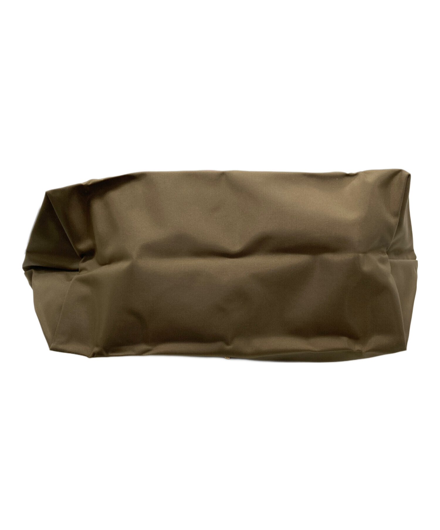 美品 ロンシャン コットン カーキ ショルダーバッグ 0011【中古】Longchamp LONGCHAMP - 美品 ロンシャン コットン カーキ ショルダーバッグ 0011