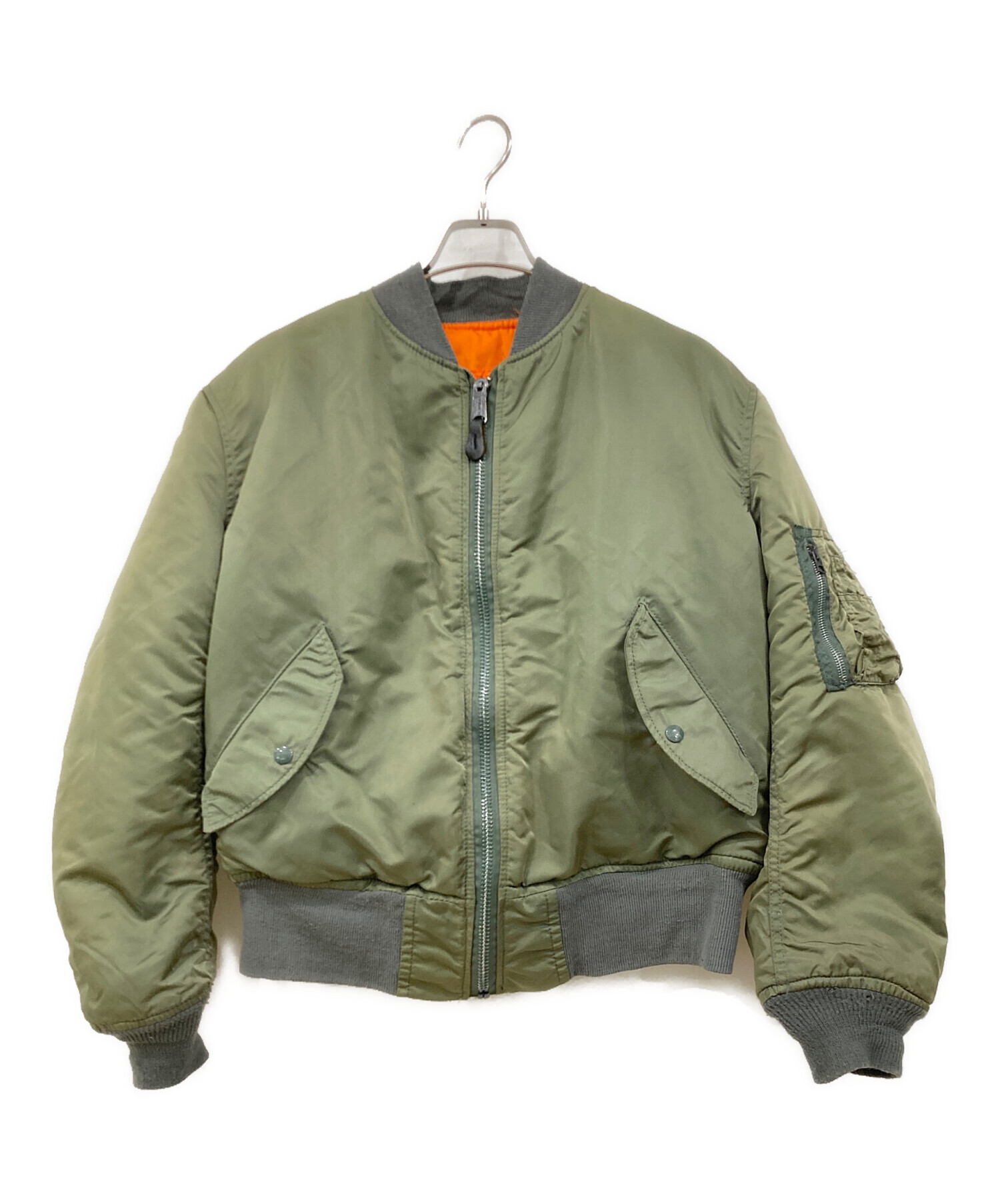 ALPHA INDUSTRY MA-1 カーキグレー/オレンジ　XLサイズ ALPHA INDUSTRIES INC. MA-1 JAPAN SPEC 20004 : ミリタリーショップ