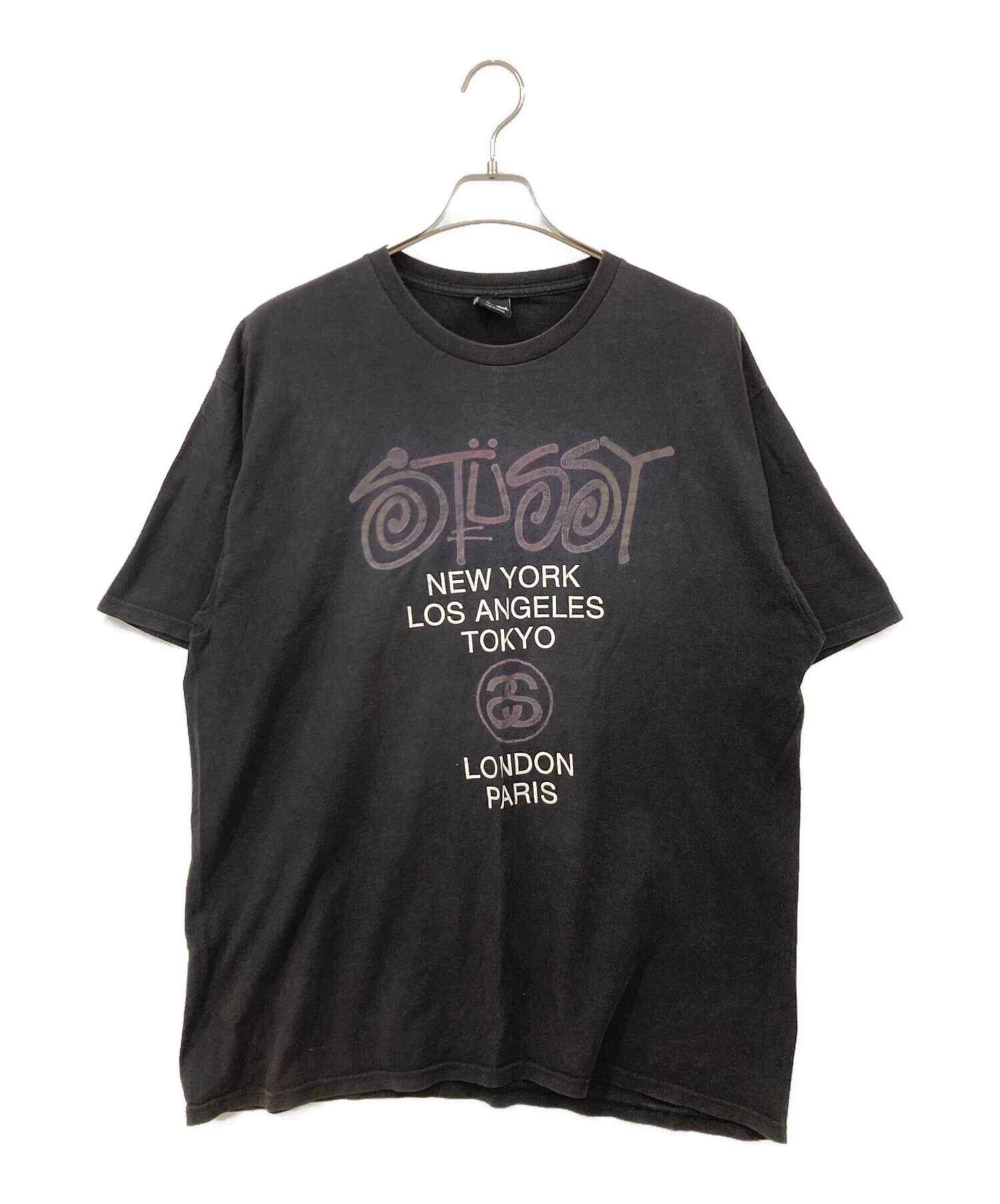 中古・古着通販】stussy (ステューシー) 半袖カットソー ブラック 