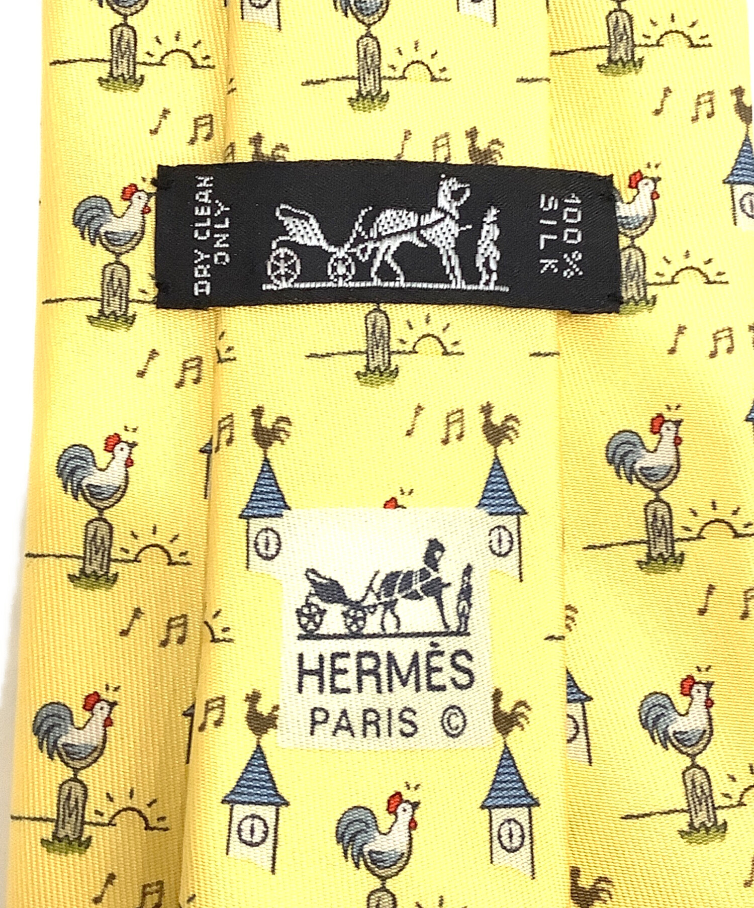 中古・古着通販】HERMES (エルメス) ネクタイ イエロー サイズ