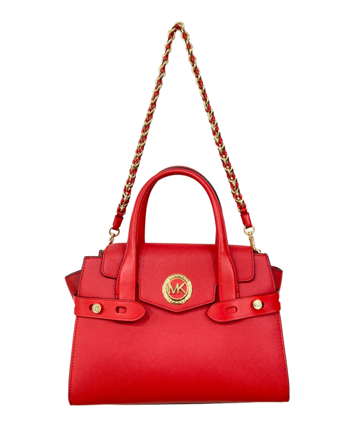 美品 マイケルコース 2wayバッグ 赤 中古・古着通販】MICHAEL KORS (マイケル・コース) 2WAYバッグ レッド