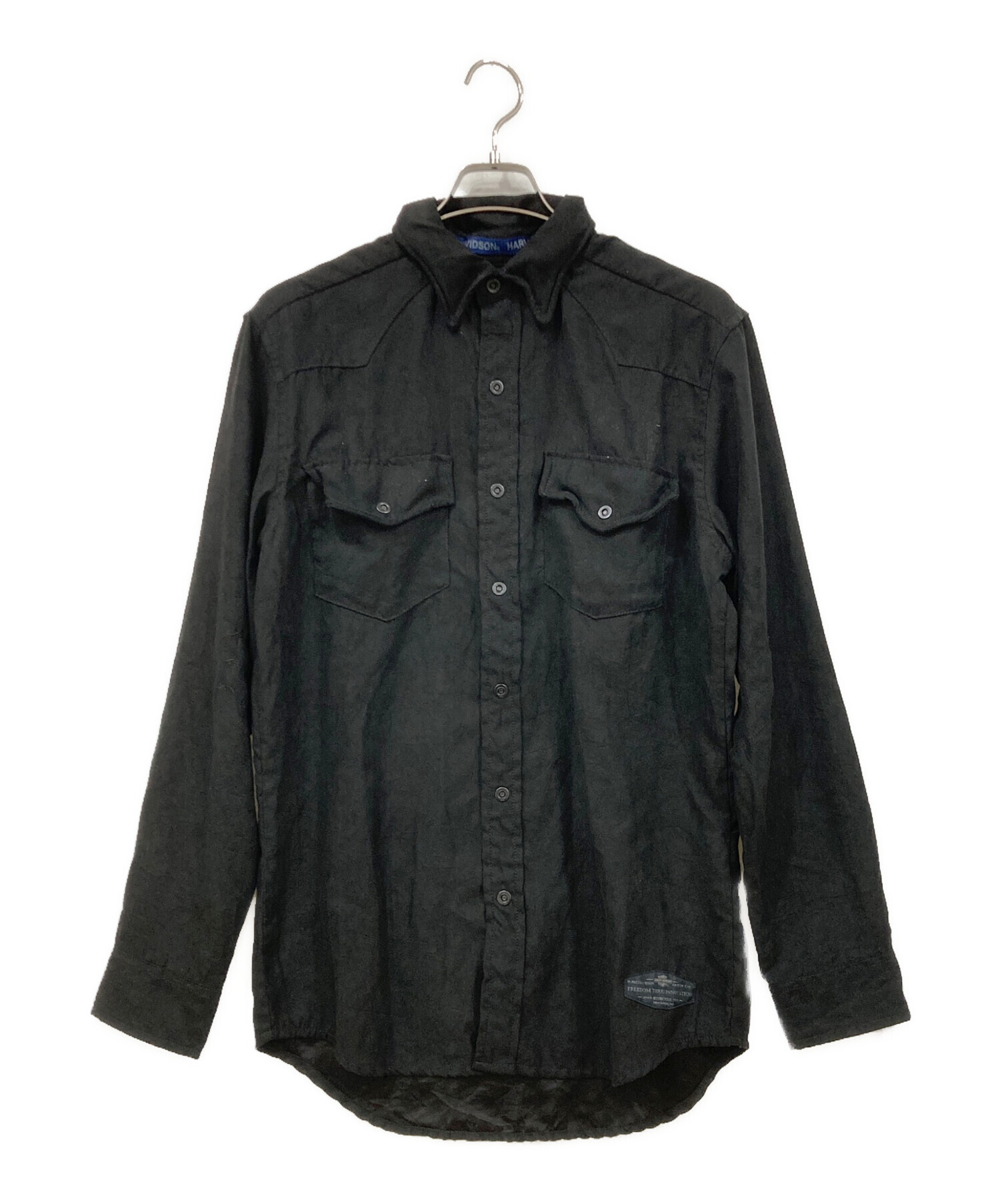 Harley Davidson 長袖Tシャツ XL ブラック ロンT ハーレー 人気 黒