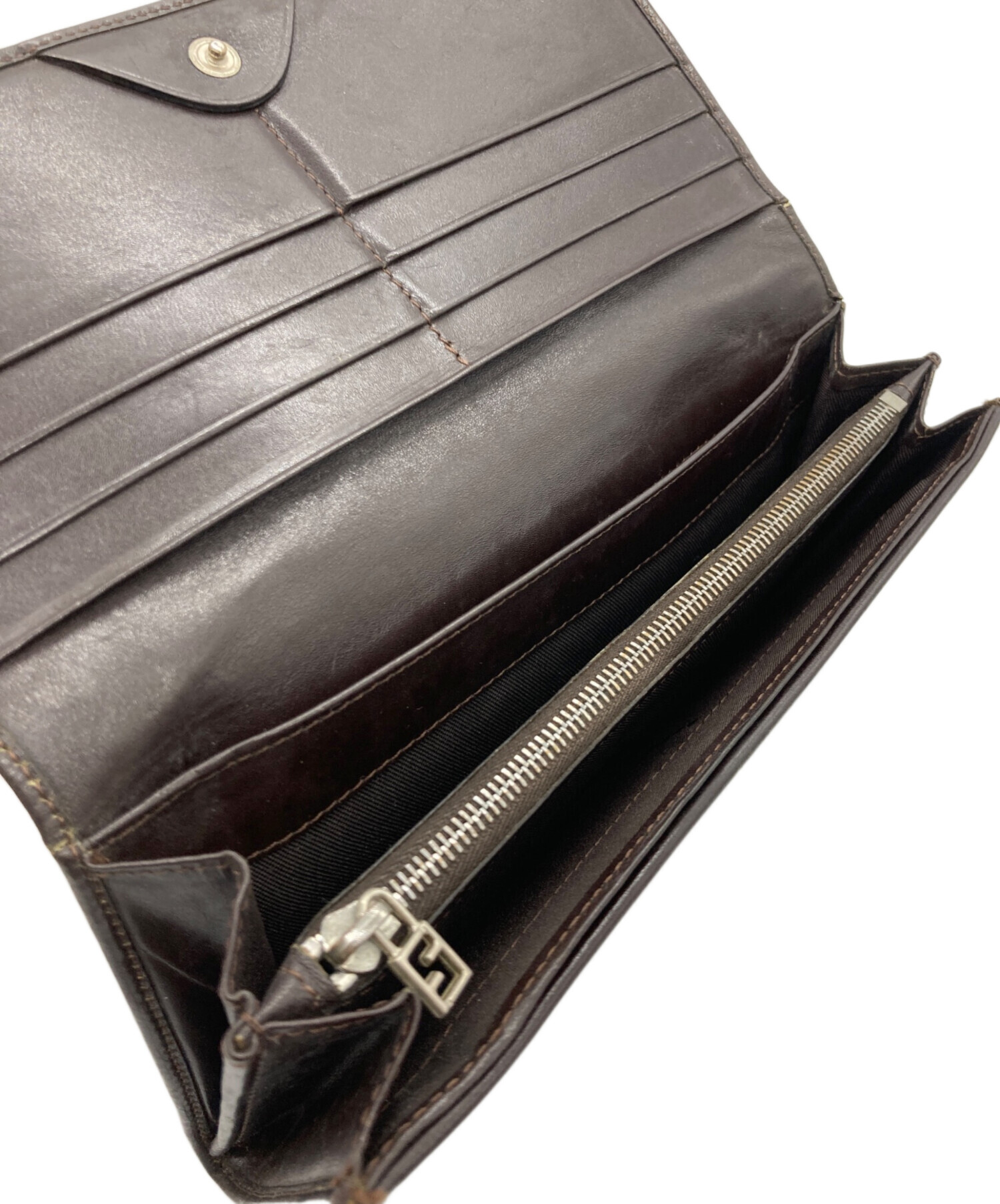 フェンディ FENDI 長財布 ヴィンテージ レトロ  レディース 本物保証品 中古・古着通販】FENDI (フェンディ) 長財布 ブラウン｜ブランド・古着