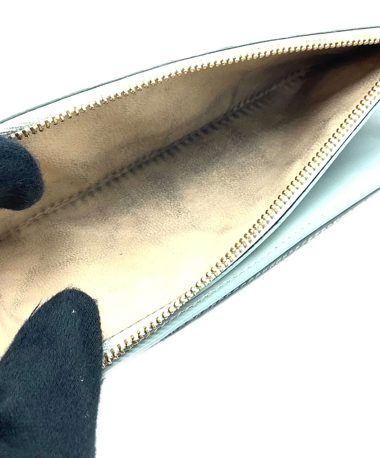 美品 JIL SANDER ジルサンダー レザー ロングウォレット グリーン メンズ レディース 古着 中古 USED JIL SANDER - 美品 JIL SANDER ジルサンダー レザー ロングウォレット