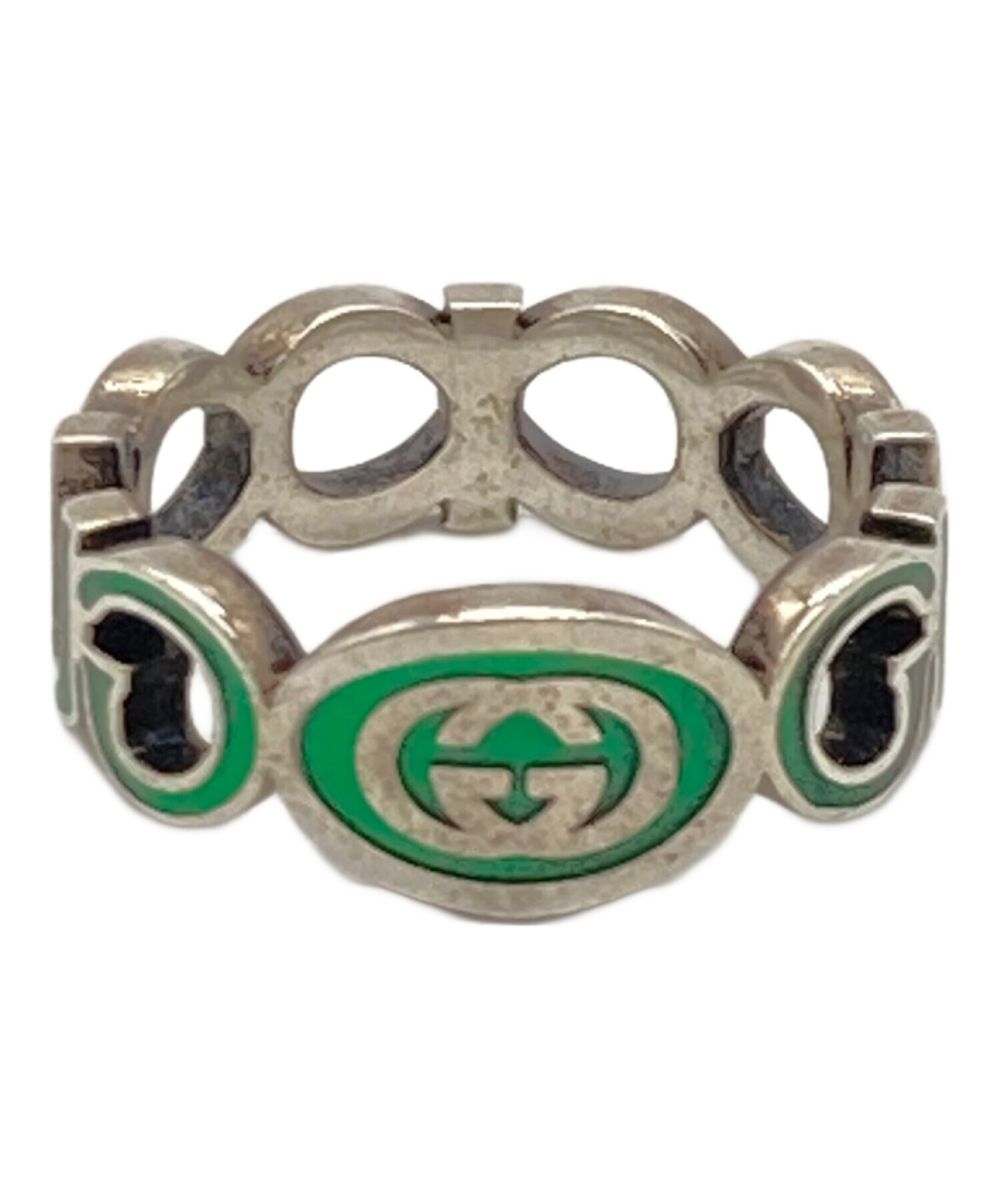 中古・古着通販】GUCCI (グッチ) インターロッキングエナメルリング 