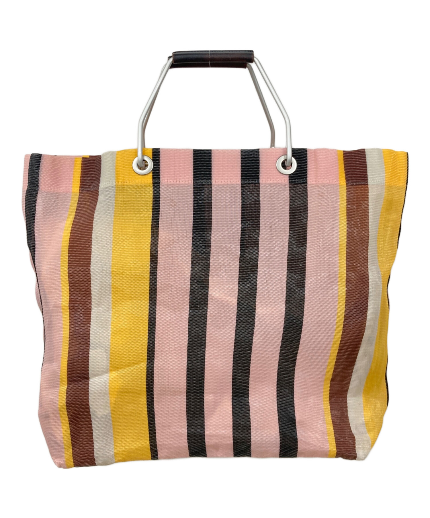 中古・古着通販】MARNI (マルニ) マーケットストライプバッグ ピンク