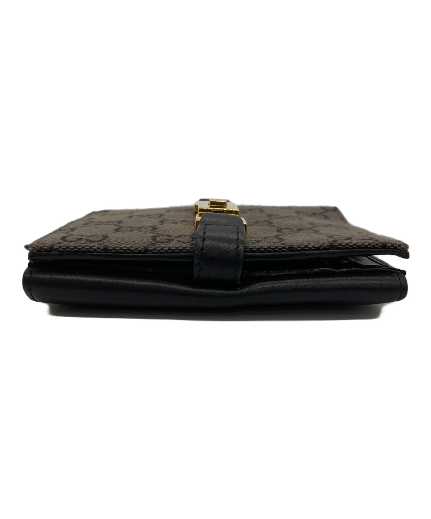 中古・古着通販】GUCCI (グッチ) 2つ折り財布 ブラック｜ブランド
