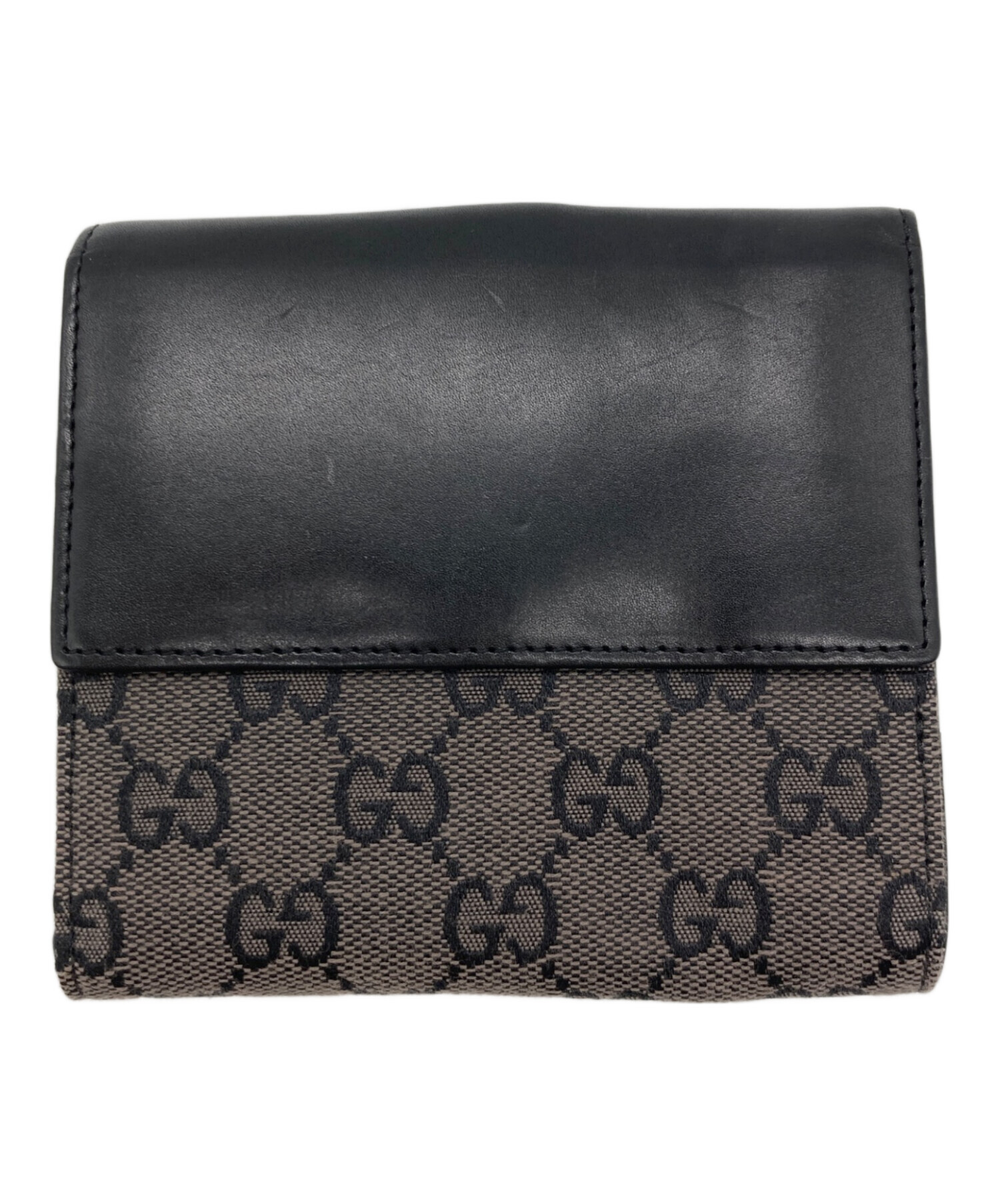 中古・古着通販】GUCCI (グッチ) 2つ折り財布 ブラック｜ブランド