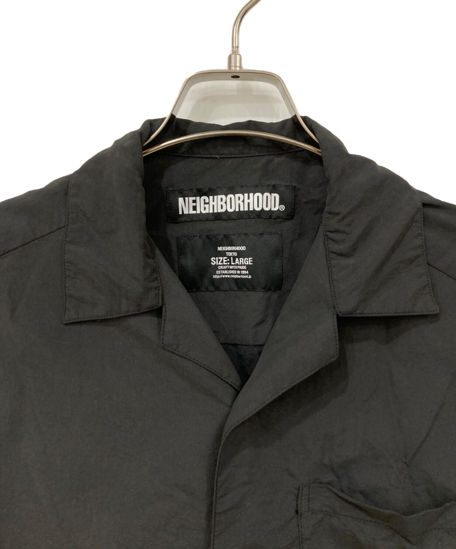 NEIGHBORHOOD ネイバーフッド　半袖シャツ ブラック M 中古・古着通販】NEIGHBORHOOD (ネイバーフッド) 半袖シャツ ブラック