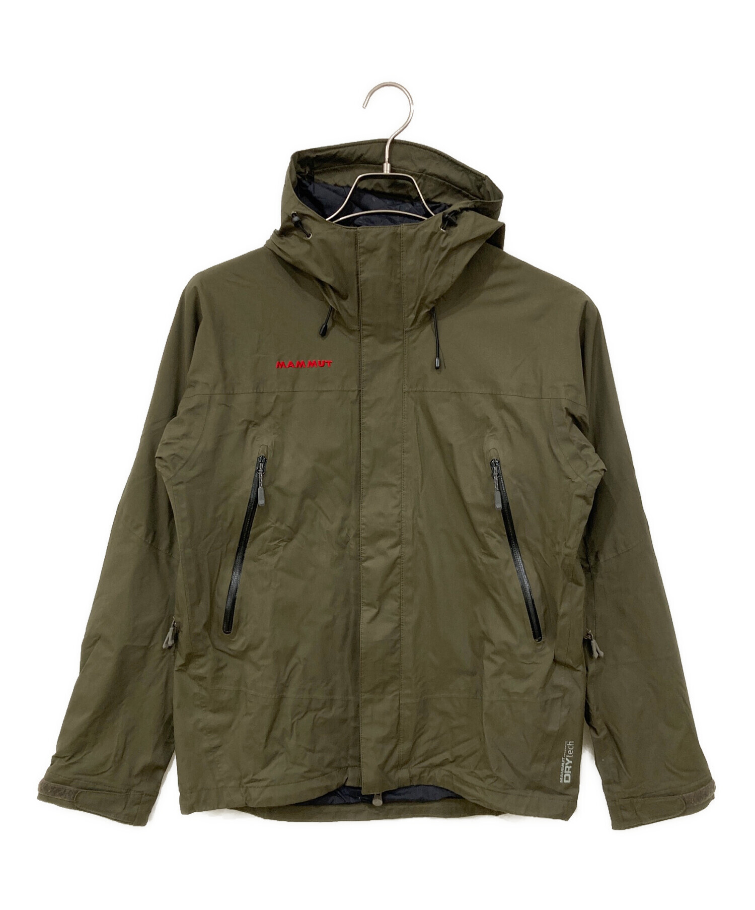 MAMMUT フード付きナイロンジャケット XL カーキー 中古・古着通販】MAMMUT (マムート) ナイロンジャケット カーキ サイズ
