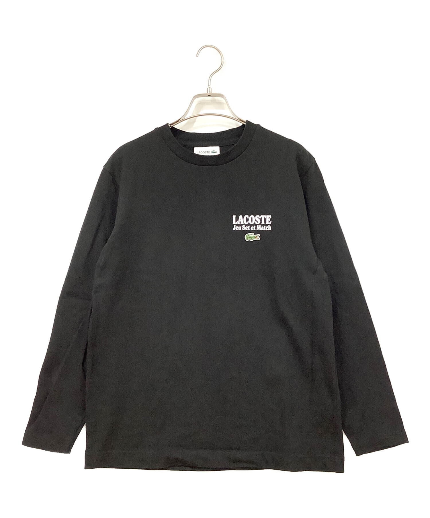 LACOSTE ブラック 長袖カットソー US XS 中古・古着通販】LACOSTE (ラコステ) 長袖カットソー ブラック サイズ