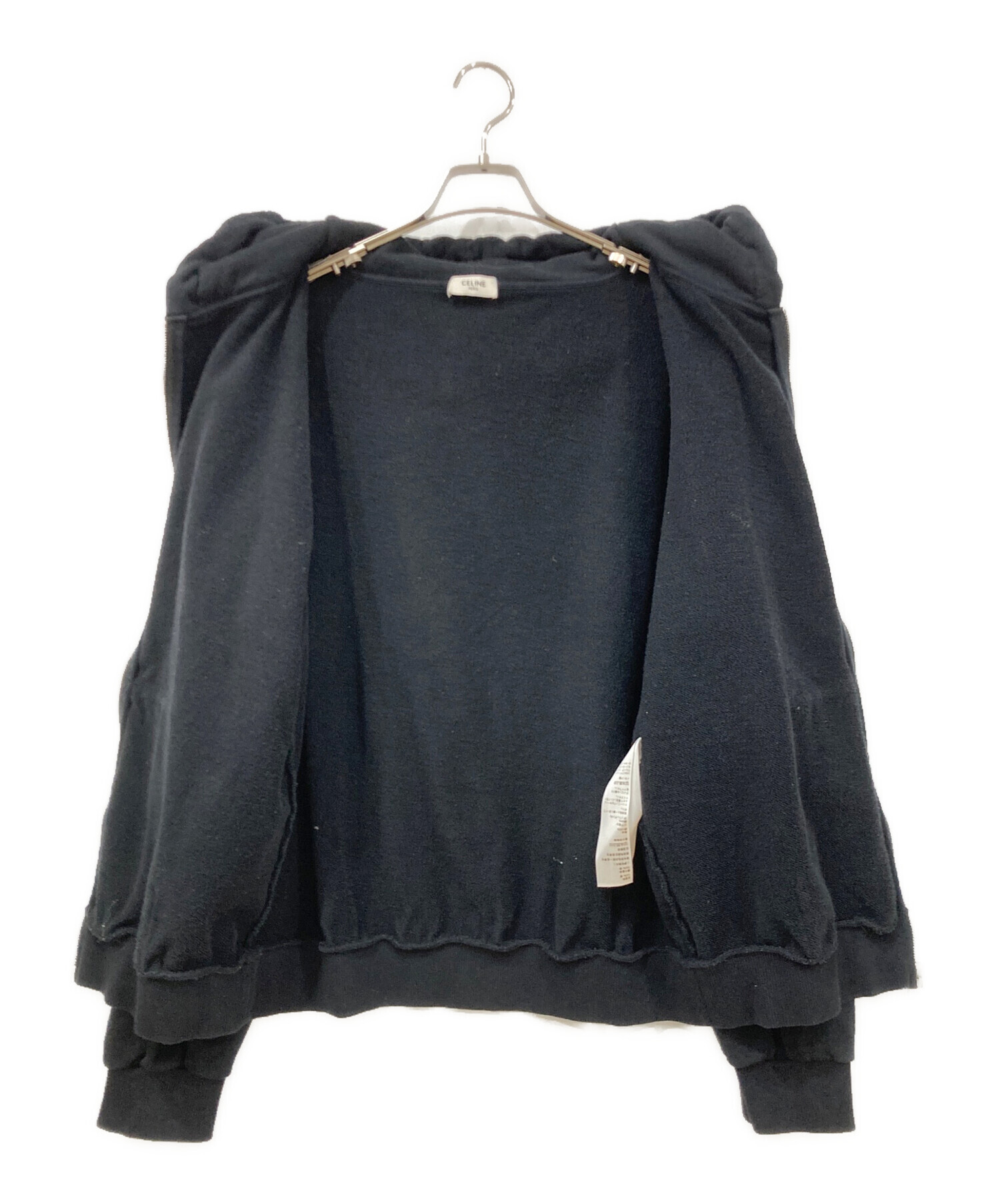 中古・古着通販】CELINE (セリーヌ) ジップパーカー ブラック サイズ