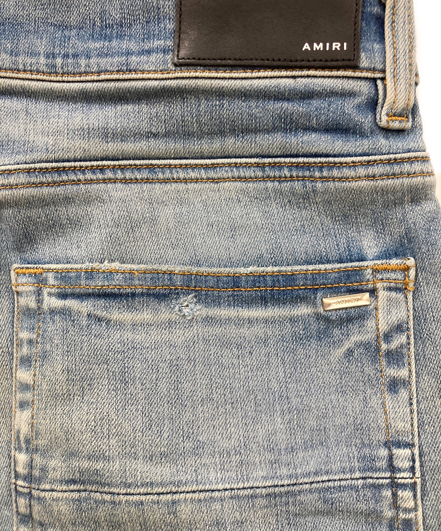中古・古着通販】AMIRI (アミリ) ダメージデニムパンツ ブルー サイズ