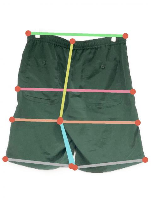 中古・古着通販】Needles (ニードルズ) ハーフパンツ グリーン サイズ