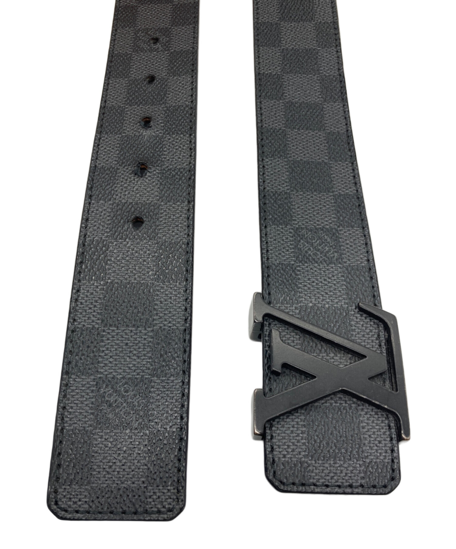 【USED】ルイヴィトン M6809Vロゴ ベルト メタル ブラック 中古・古着通販】LOUIS VUITTON (ルイ ヴィトン) サンチュール・LV