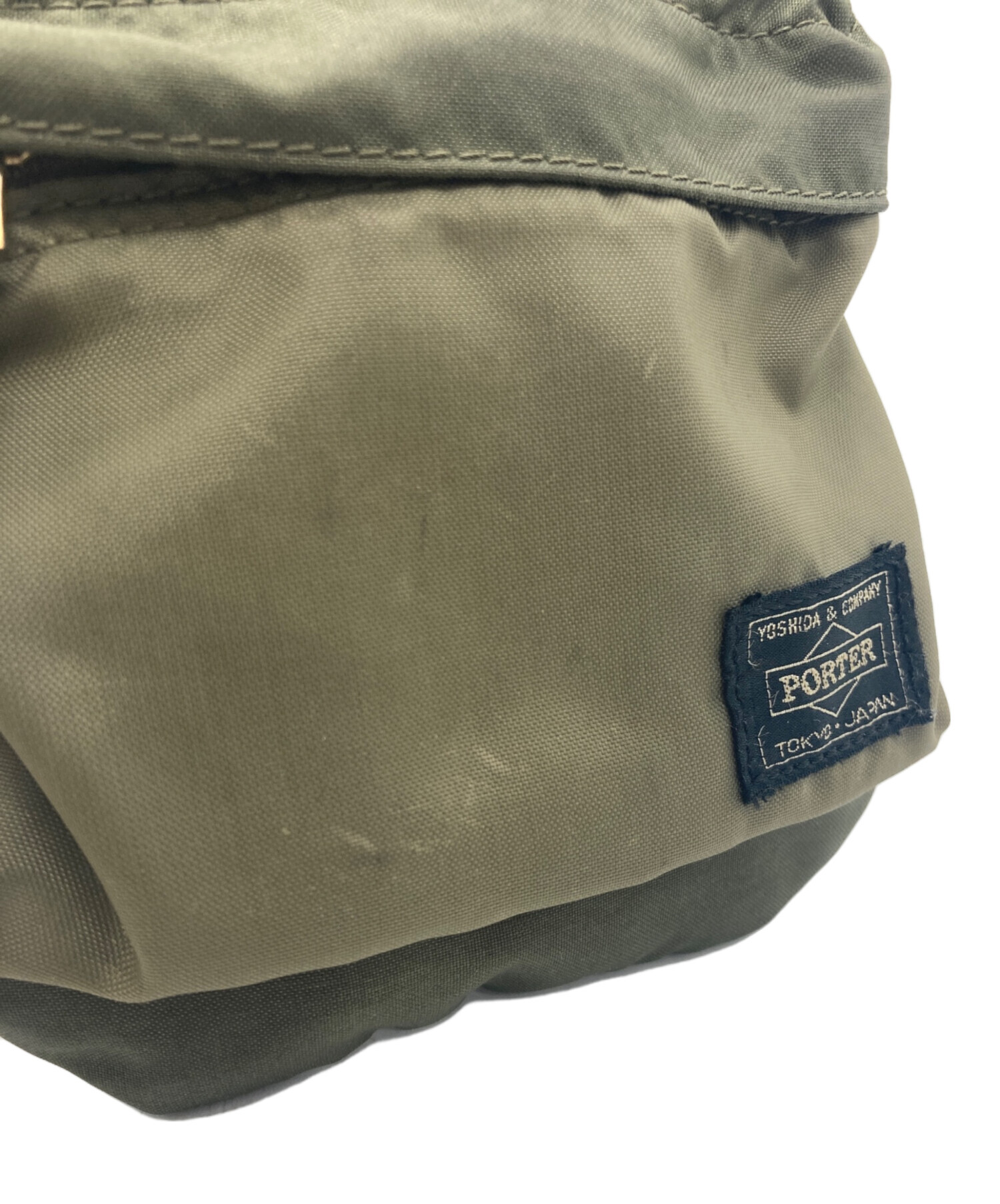 良品 PORTER ポーター ブリッジ ショルダーバッグ カーキ メンズ レディース 古着 中古 USED 中古・古着通販】PORTER (ポーター) ショルダーバッグ カーキ