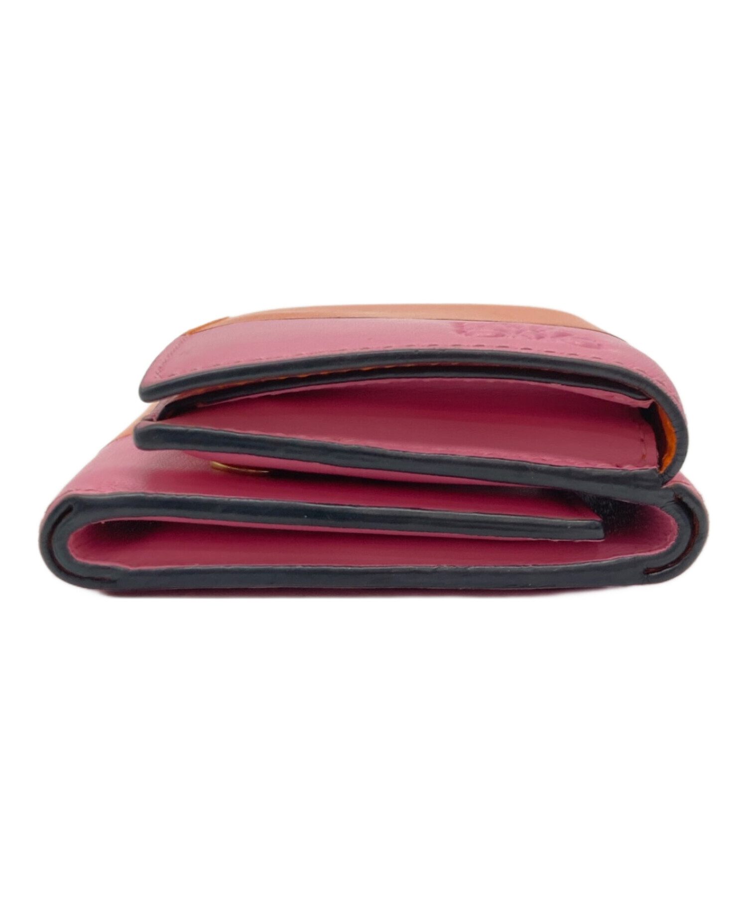 LOEWE　ロエベ　三つ折り財布　トライフォールド　ウォレット　ピンク×オレンジ 中古・古着通販】LOEWE (ロエベ) トライフォールドウォレット ピンク