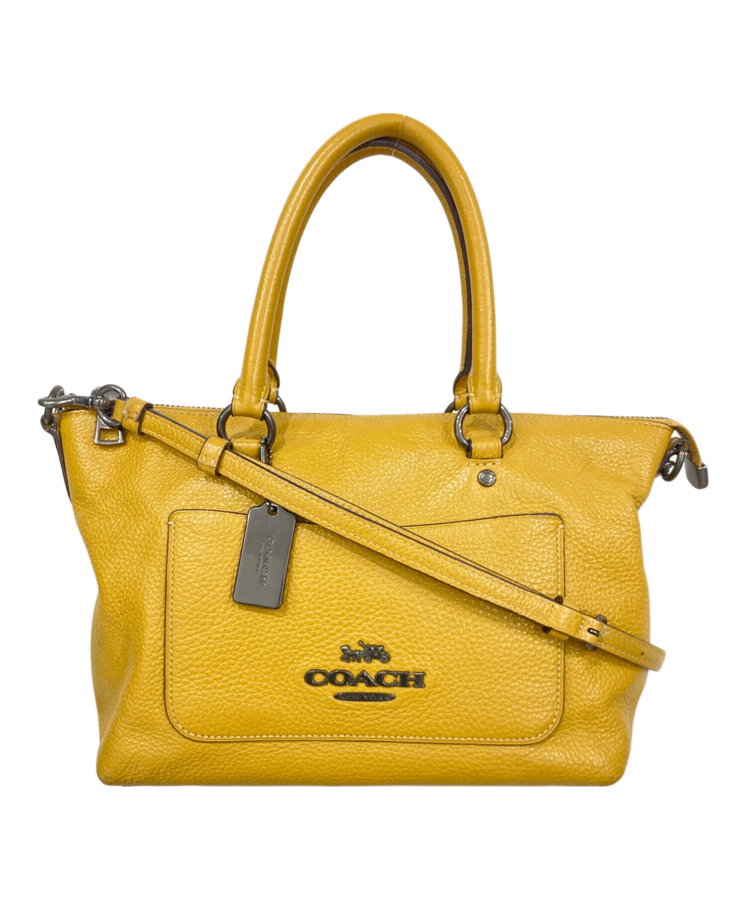 中古・古着通販】COACH (コーチ) 2WAYバッグ イエロー｜ブランド・古着