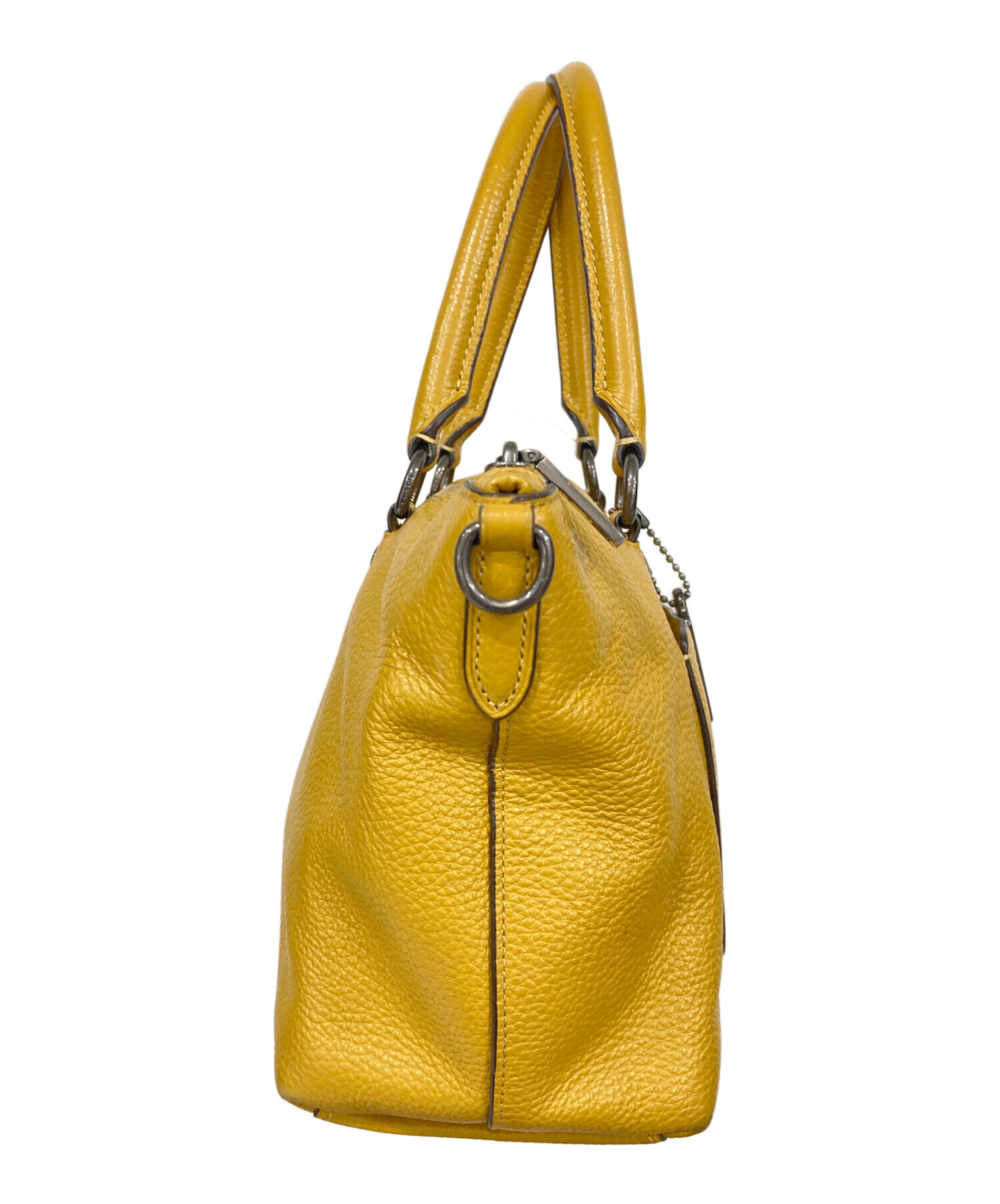 【美品】コーチ COACH 2WAY ボストンバッグ ネオンイエロー 中古・古着通販】COACH (コーチ) 2WAYバッグ イエロー｜ブランド・古着
