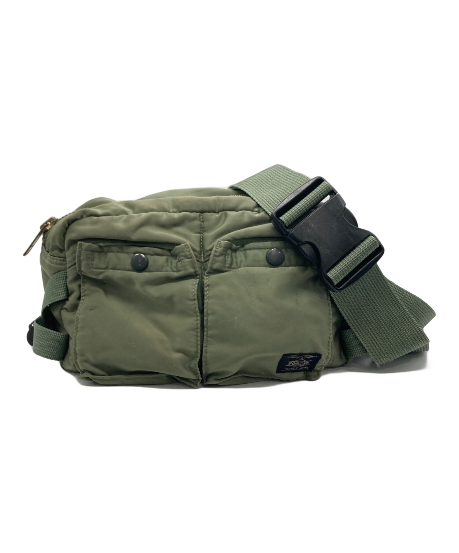 良品 PORTER ポーター ブリッジ ショルダーバッグ カーキ メンズ レディース 古着 中古 USED 中古・古着通販】PORTER (ポーター) ショルダーバッグ カーキ