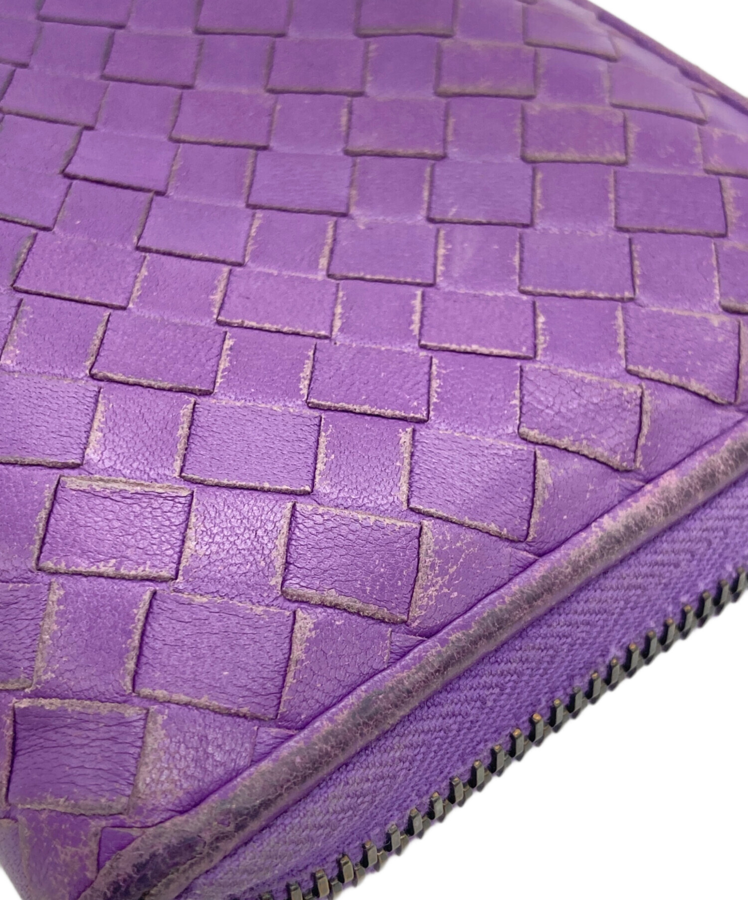 中古・古着通販】BOTTEGA VENETA (ボッテガベネタ) 長財布 パープル