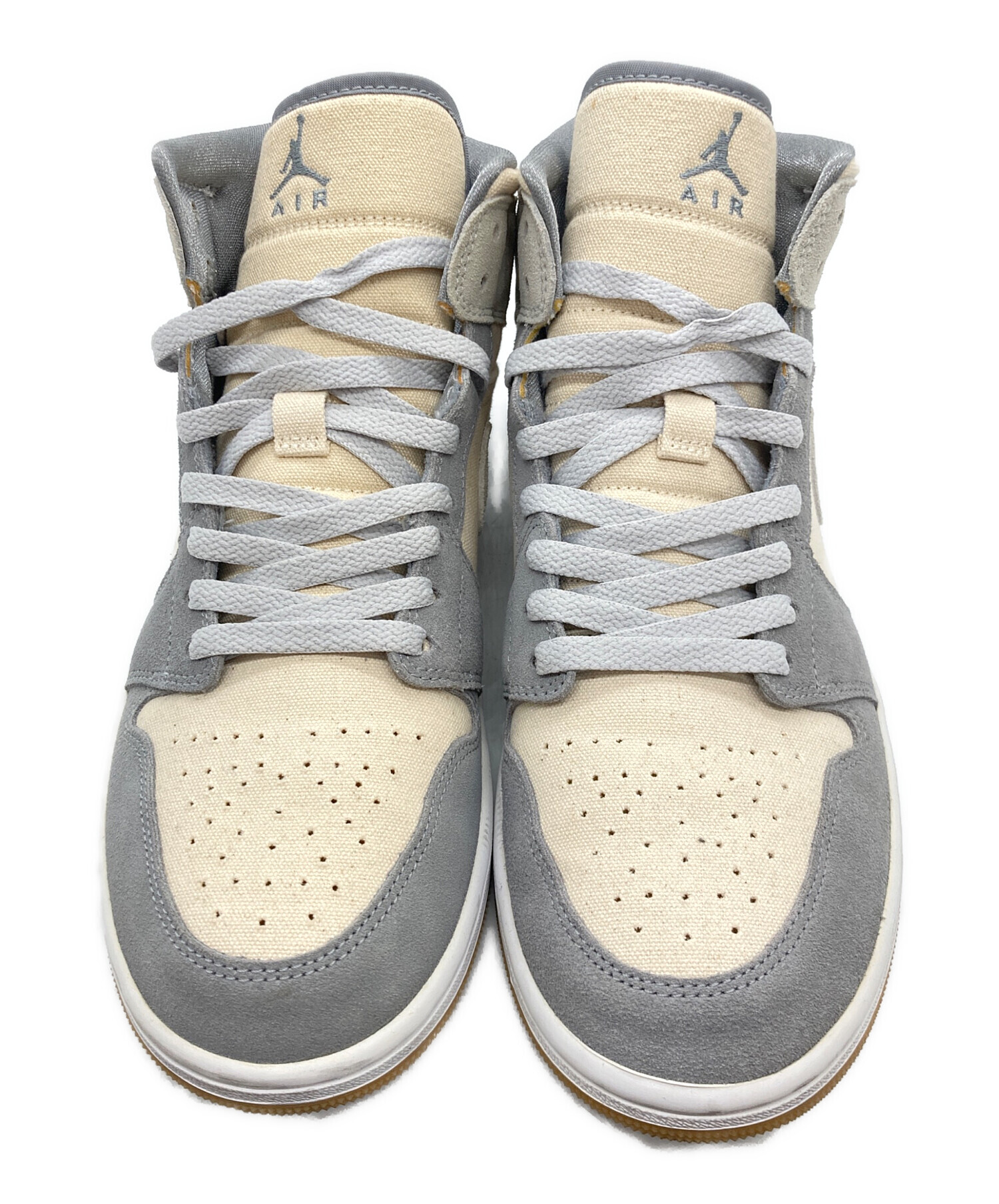 中古・古着通販】NIKE (ナイキ) Air Jordan 1 Mid SE グレー×ベージュ 