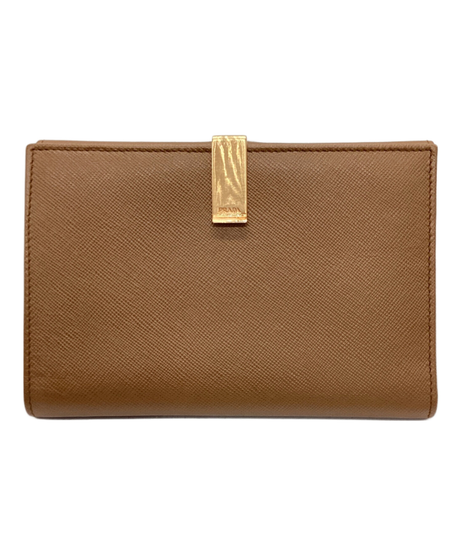 中古・古着通販】PRADA (プラダ) 2つ折り財布 ブラウン｜ブランド