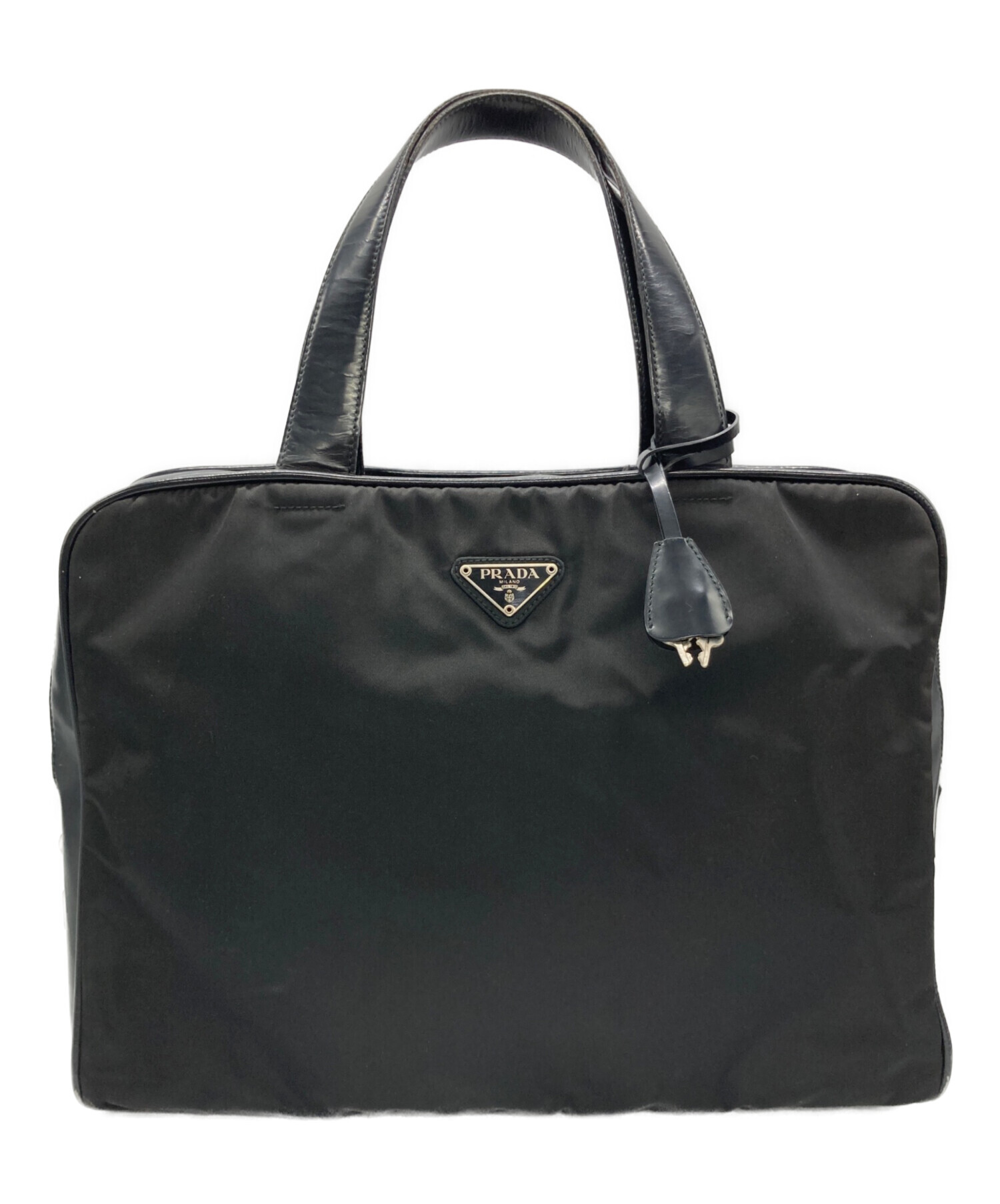 中古・古着通販】PRADA (プラダ) ナイロンハンドバッグ ブラック