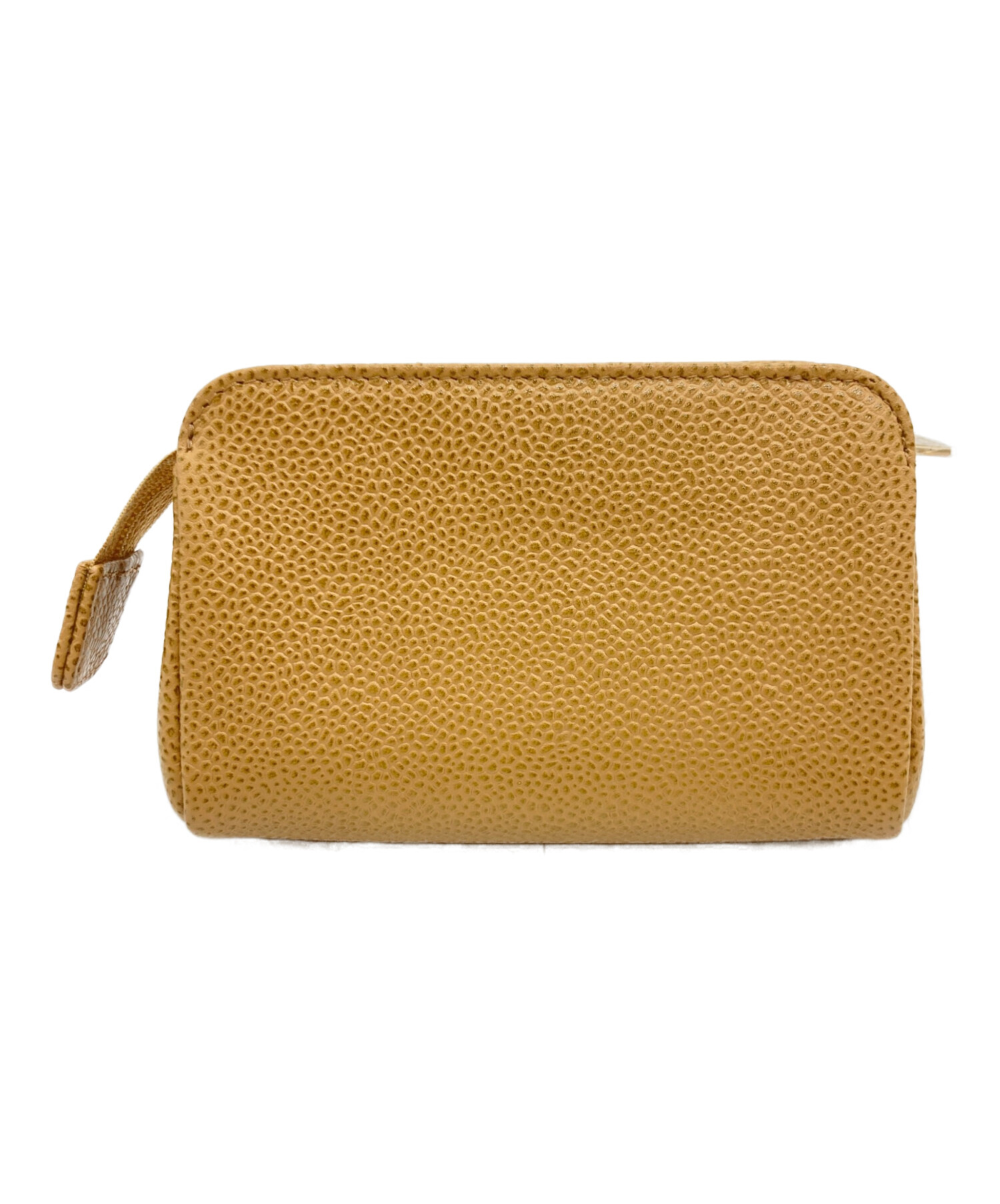 中古・古着通販】CHANEL (シャネル) レザーポーチ ベージュ｜ブランド