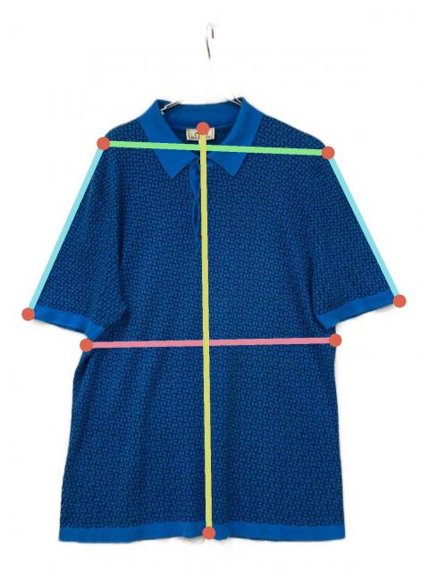 中古・古着通販】HERMES (エルメス) ポロシャツ ブルー×ブラック