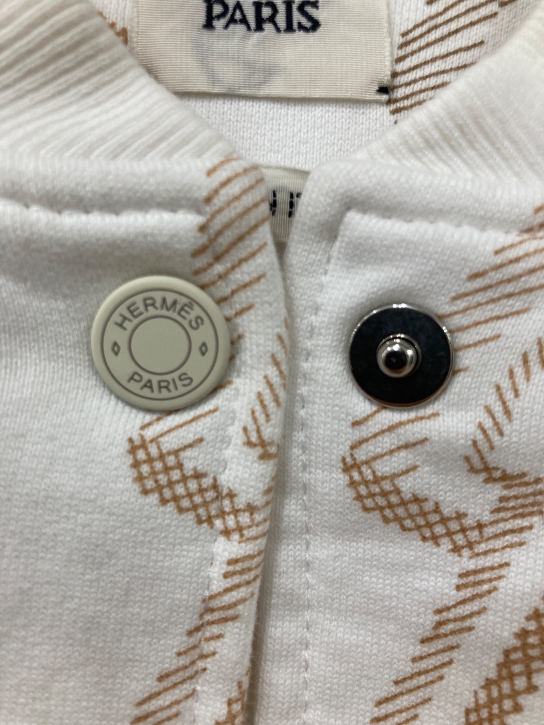 中古・古着通販】HERMES (エルメス) ブルゾン ホワイト×ベージュ