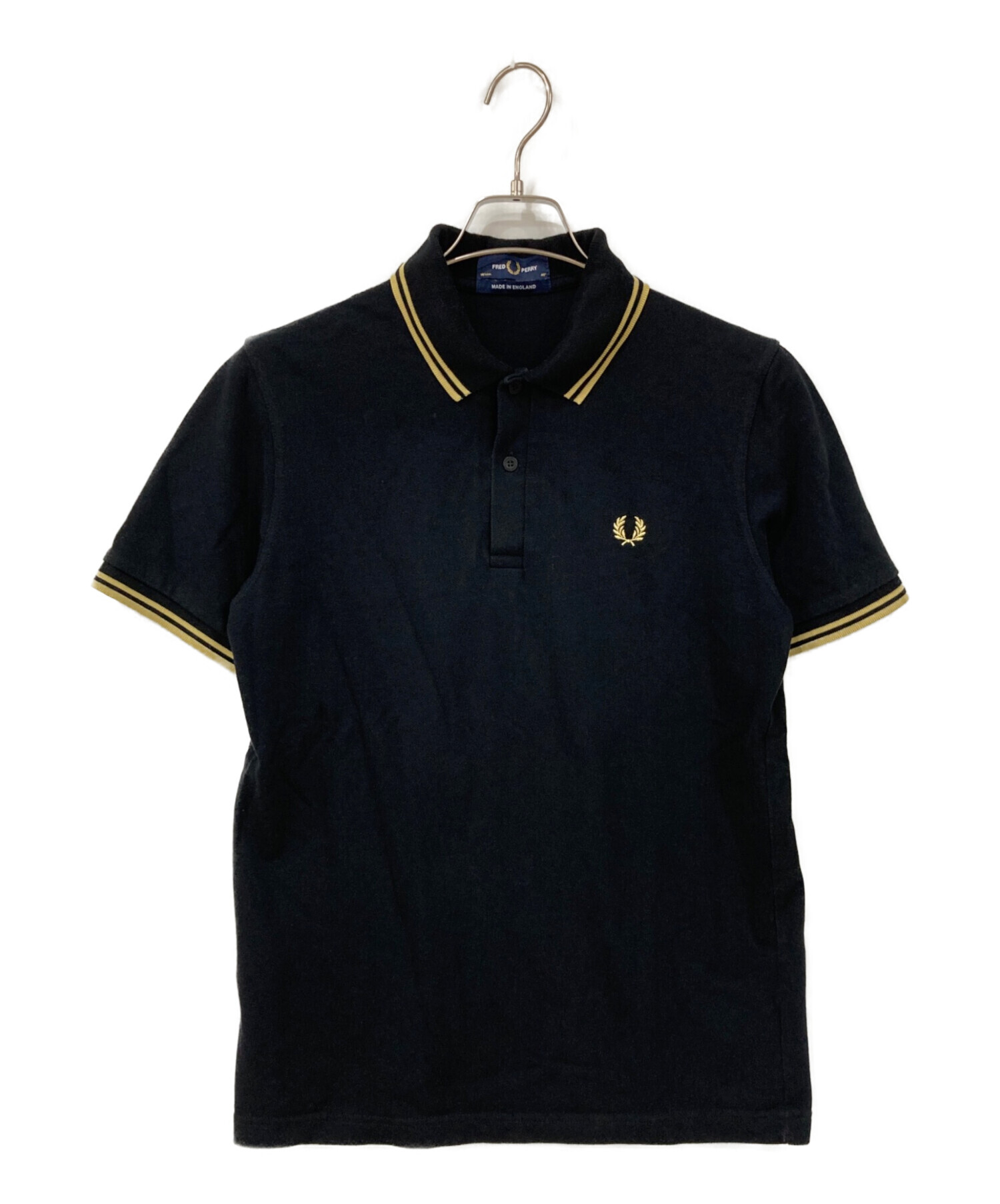 美品　Fred Perry ポロシャツ M9185 40 L ブラック×ゴールド 中古・古着通販】FRED PERRY (フレッドペリー) ポロシャツ ブラック
