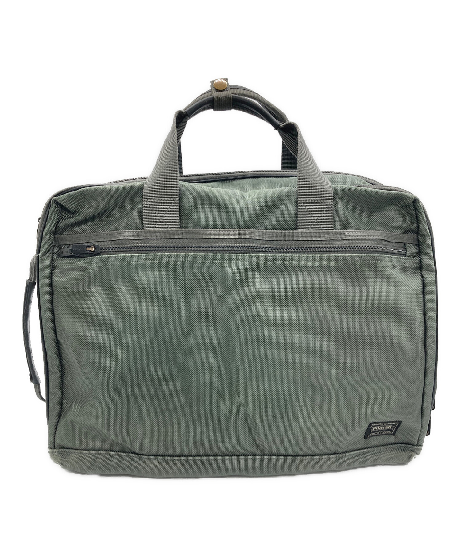 【廃盤/未使用品】PORTER ELDER 2WAY ブリーフケース カーキ 中古・古着通販】PORTER (ポーター) 2WAYブリーフケース グリーン