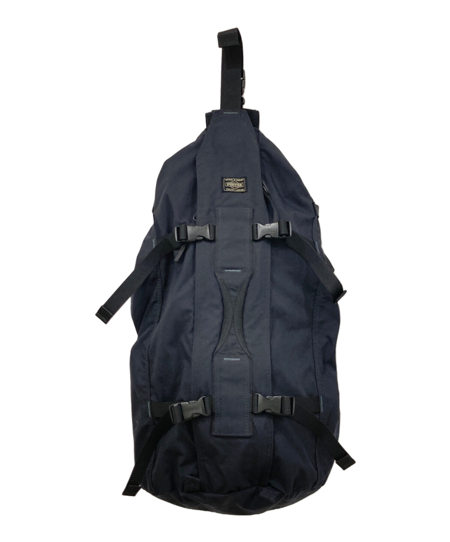 ★PORTER×HYKE【吉田カバン】ワンショルダーバッグ ブラック 美品 レア 中古・古着通販】PORTER (ポーター) HYKE (ハイク) ワンショルダー