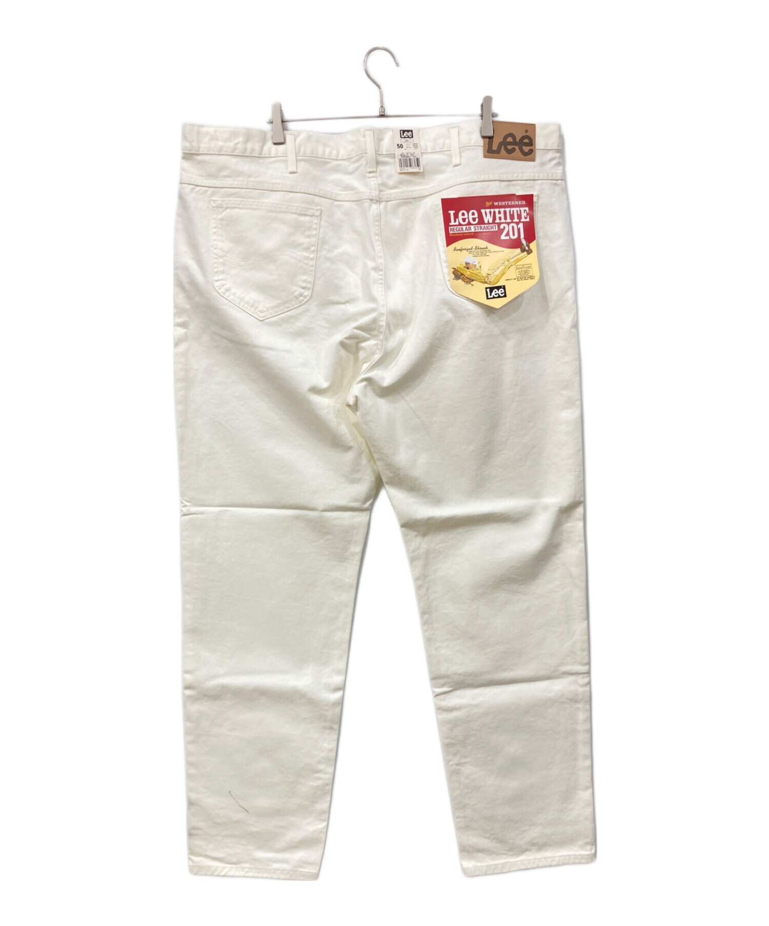 中古・古着通販】LEE (リー) デニムパンツ ホワイト サイズ:50 未使用