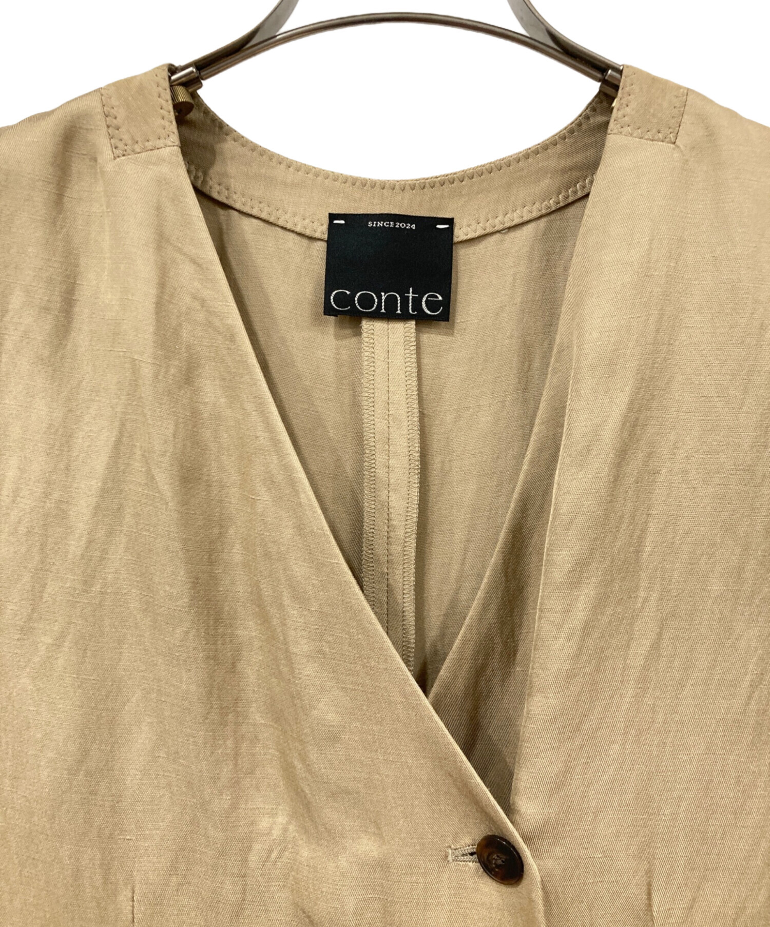 中古・古着通販】Conte (コンテ) フロントボタン Vネック